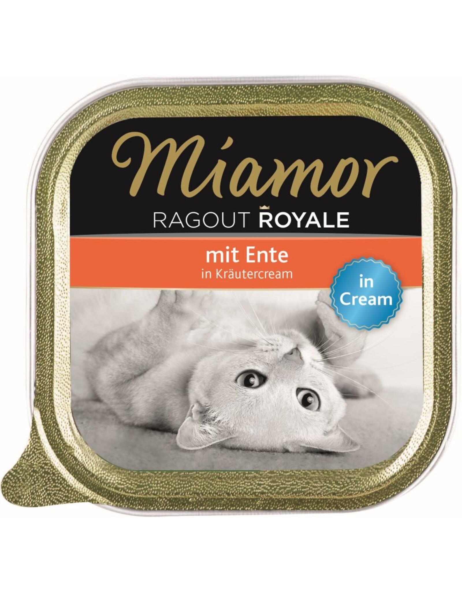 Kattovit Miamor Ragout Royale Cream Ente in Kräutercream 100g Schale