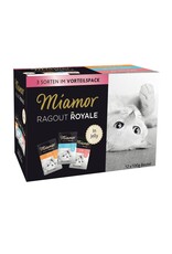 Kattovit Miamor Ragout Royal Jelly Pute, Lachs & Kalb Miltipack 12x100g Frischebeutel