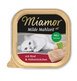 Kattovit Miamor Milde Mahlzeit Senior Rind & Huhnstückchen 100g