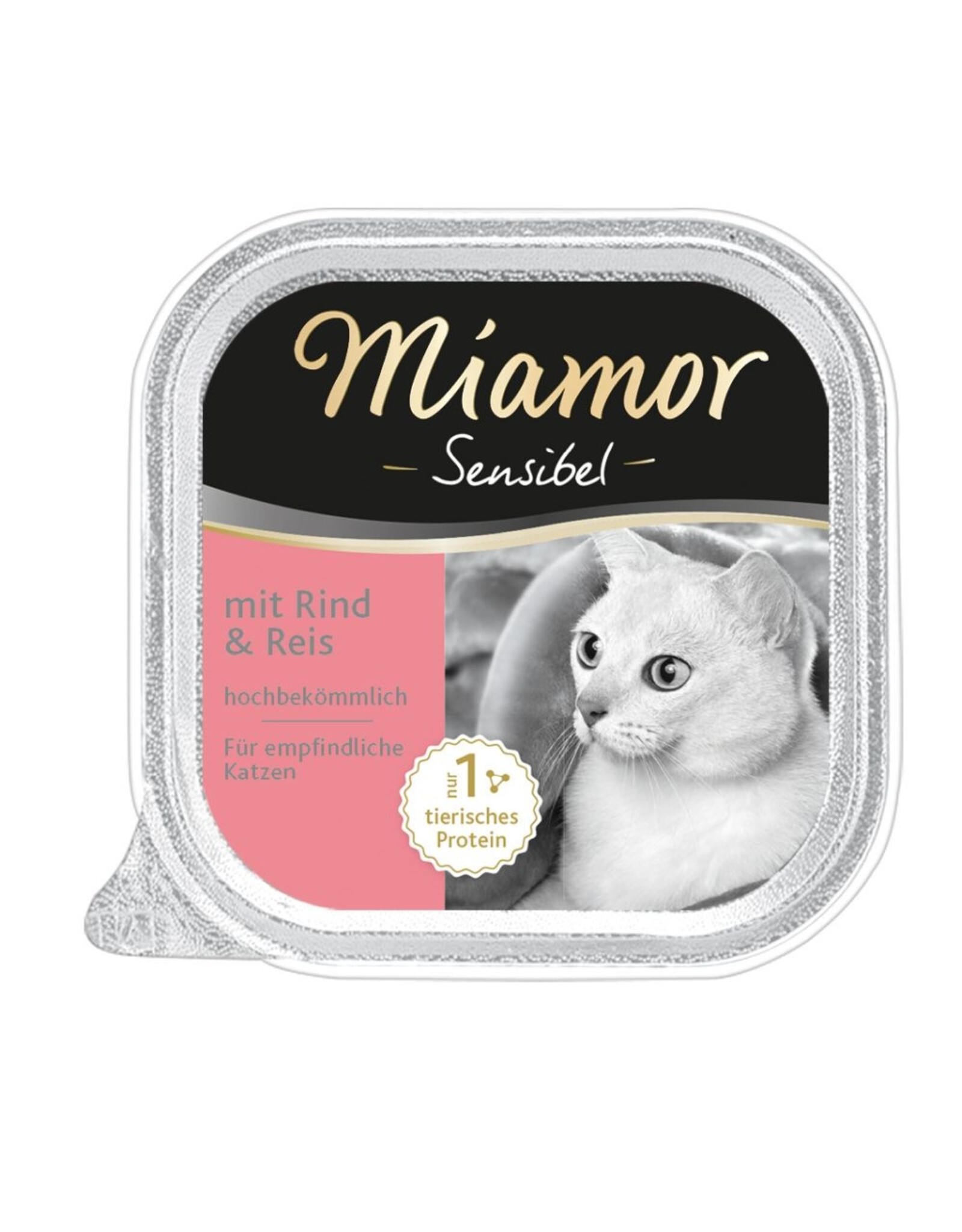 Kattovit Miamor Schale Sensibel Rind & Reis 100g