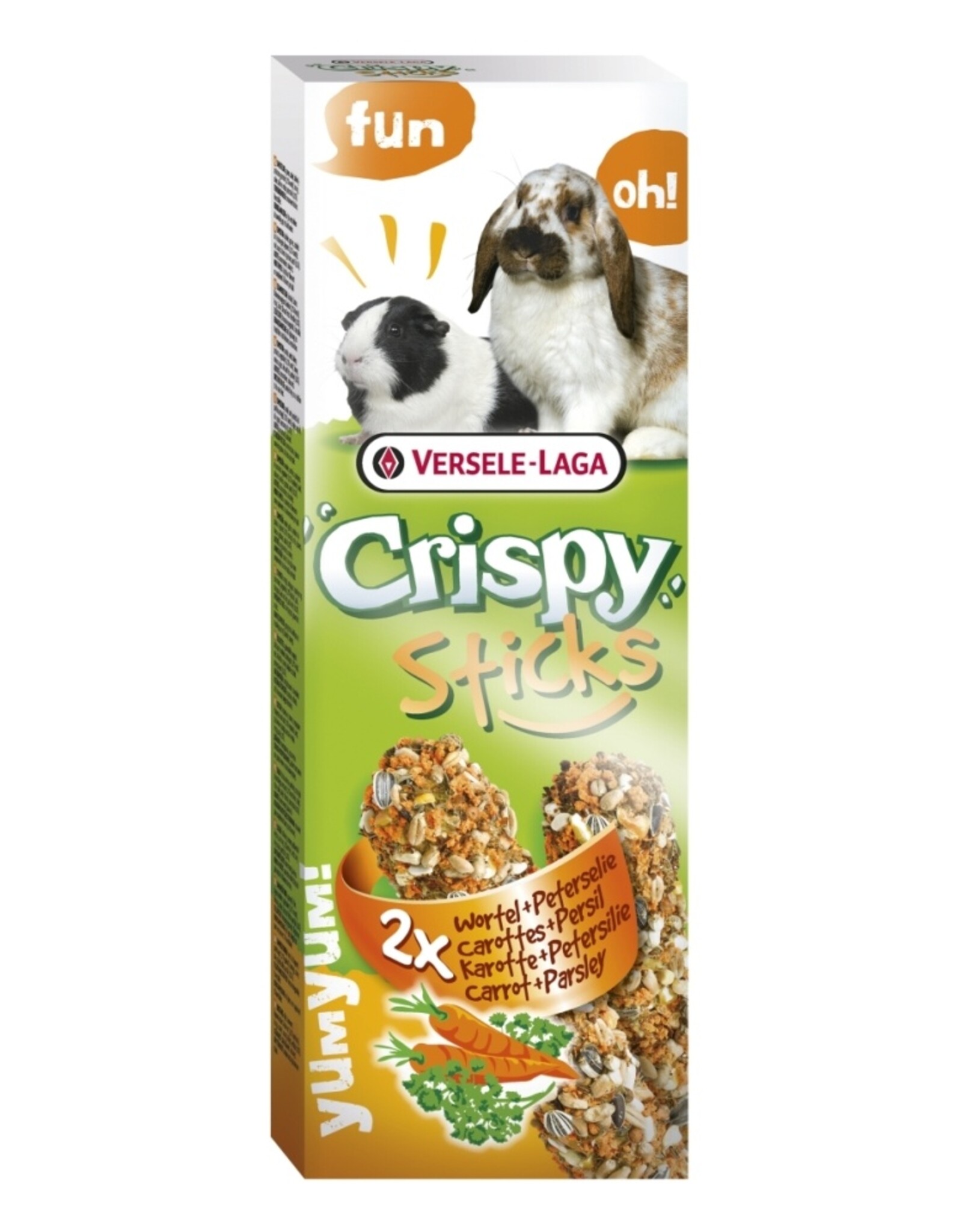 Versele-Laga Crispy Sticks Kaninchen-Meerschweinchen Karotte & Petersilie 2 Stück 110g
