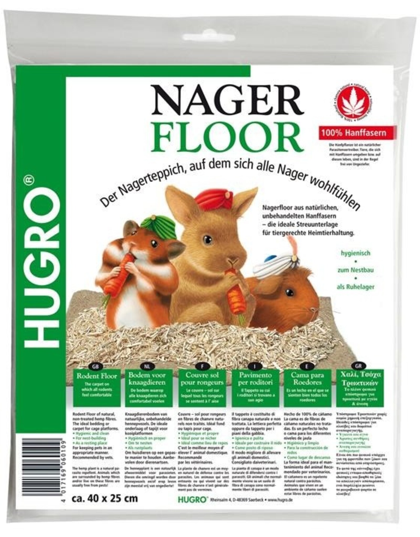 HUGRO Hugro Nagerfloor Hanfmatte Standard 40x25cm