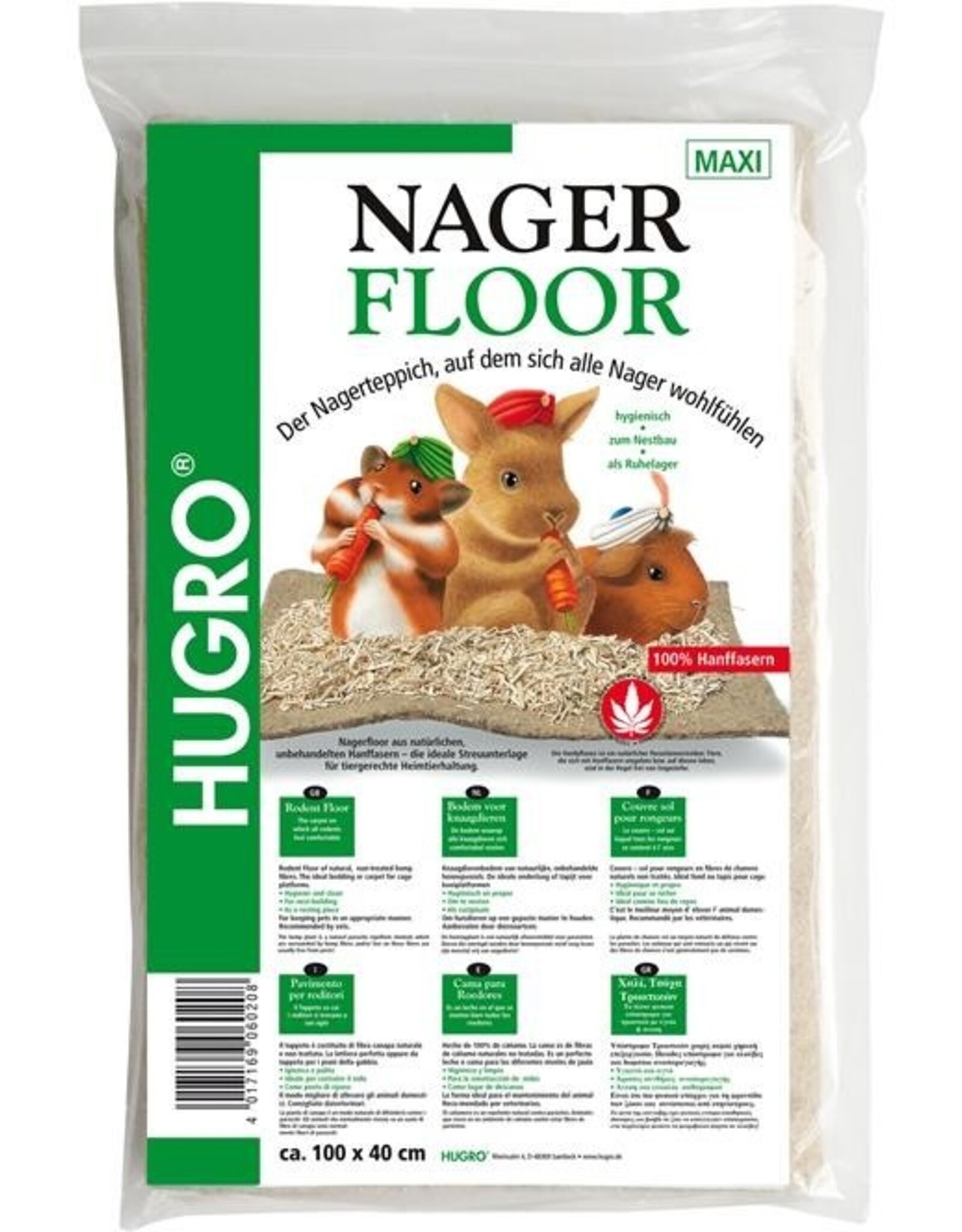 HUGRO Hugro Nagerfloor Hanfmatte Maxi 40x100cm