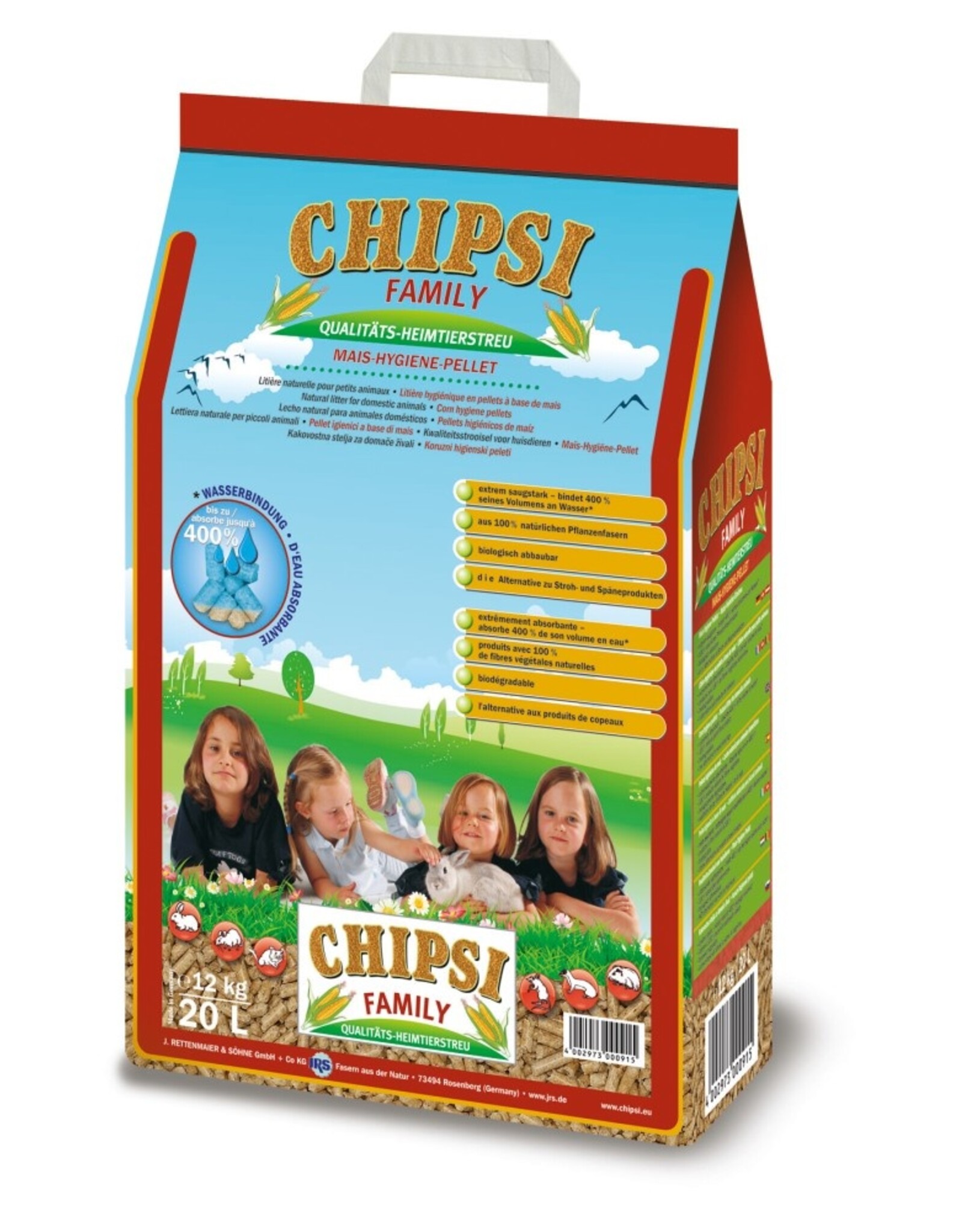 Chipsi Chipsi Family Mais Pellets 20 Liter