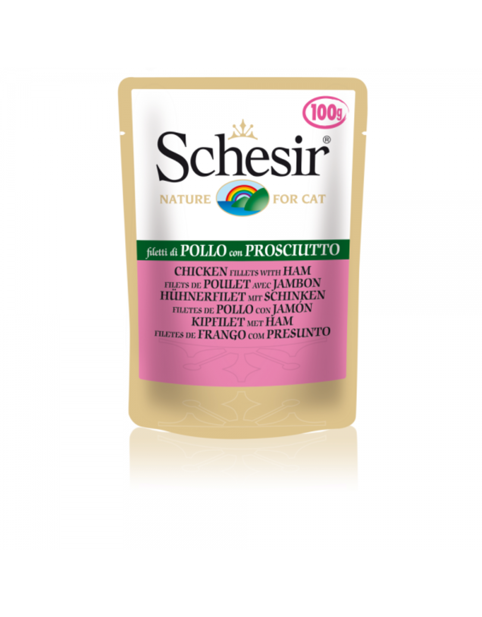 Schesir Schesir Hühnerfilet & Schinken 100g Frischebeutel