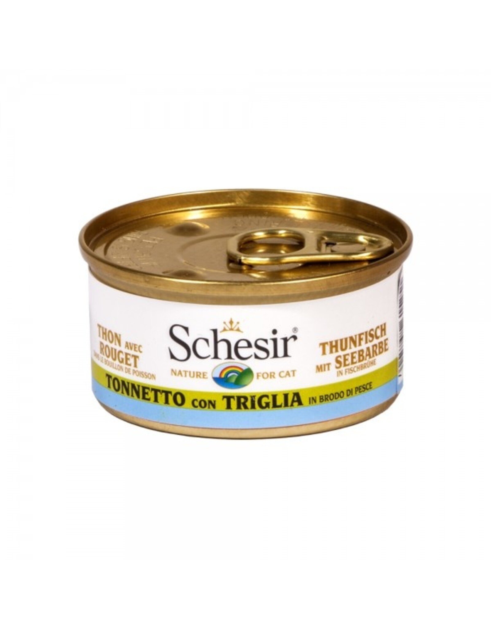 Schesir Schesir Thunfisch mit Seebarbe in Brühe 70g Dose