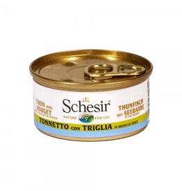Schesir Schesir Thunfisch mit Seebarbe in Brühe 70g Dose