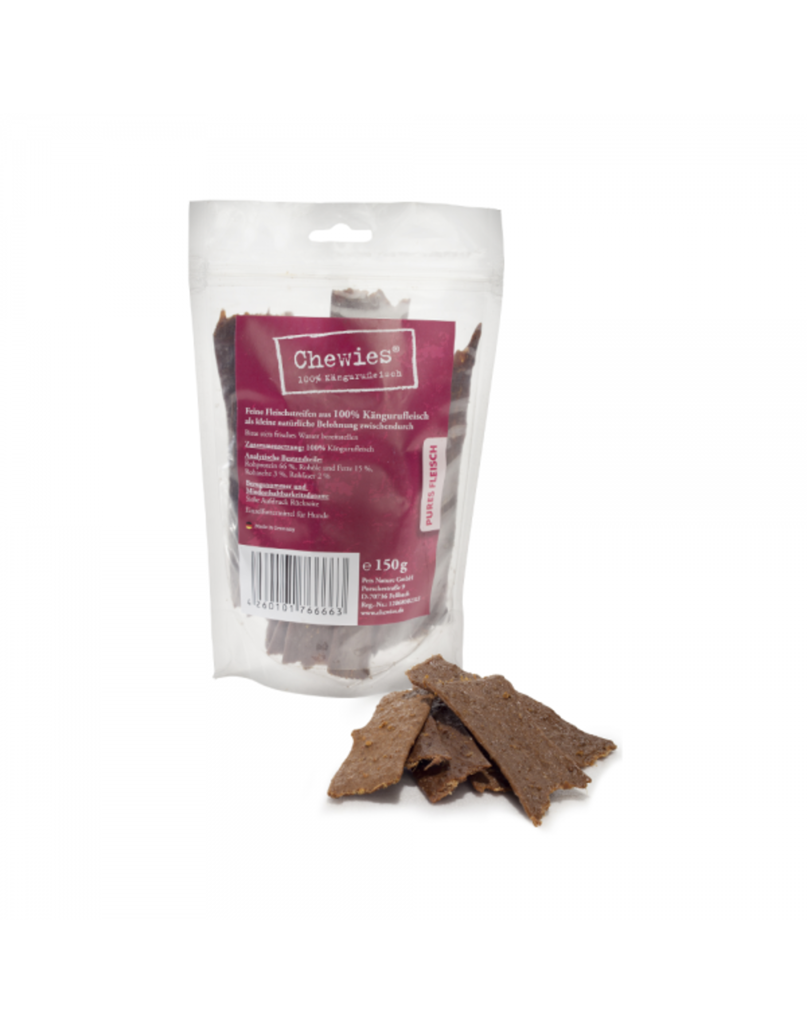 Chewies Chewies Fleischstreifen Känguru pur 150g