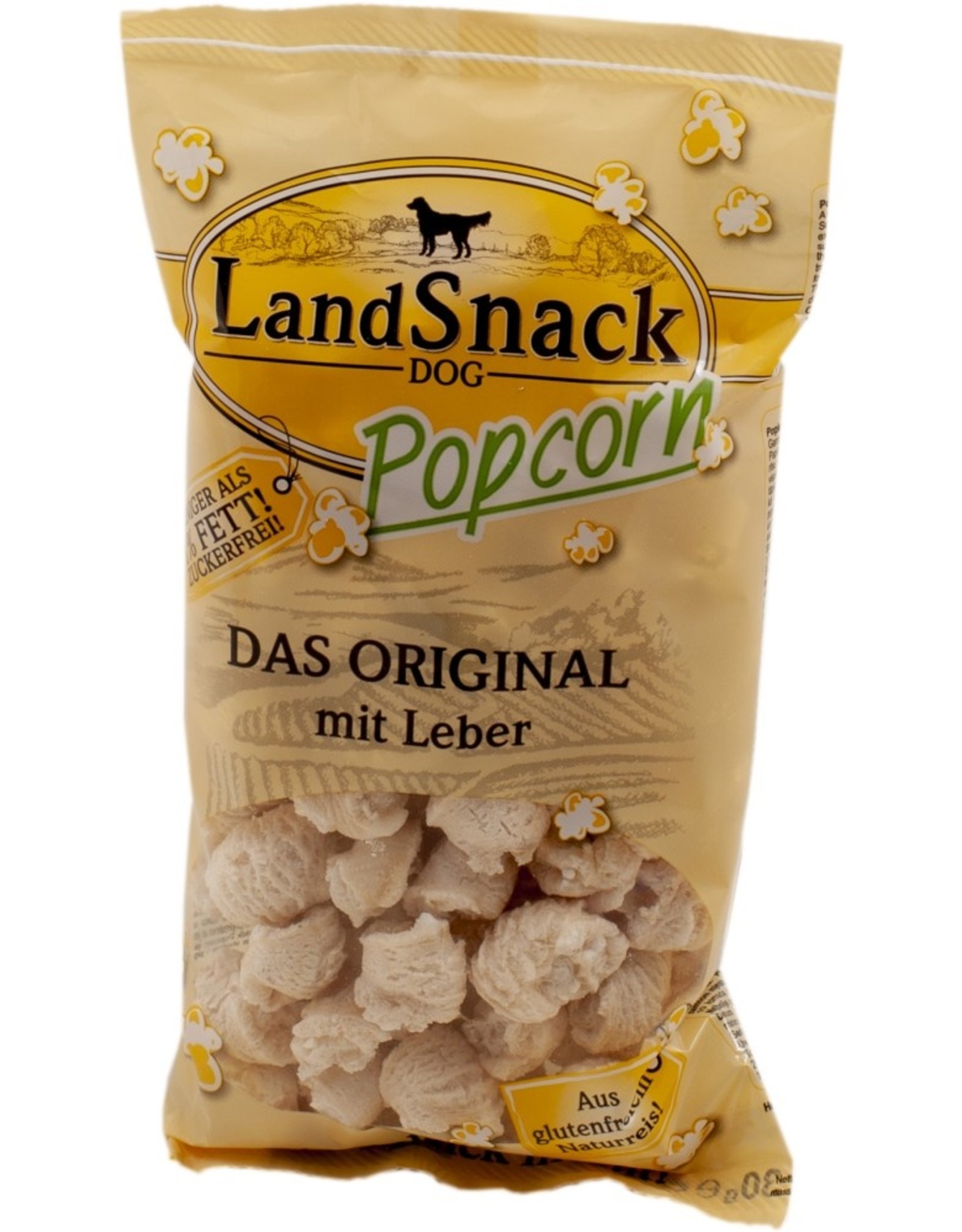 Landfleisch LandSnack für Hunde Popcorn Original mit Leber 30g