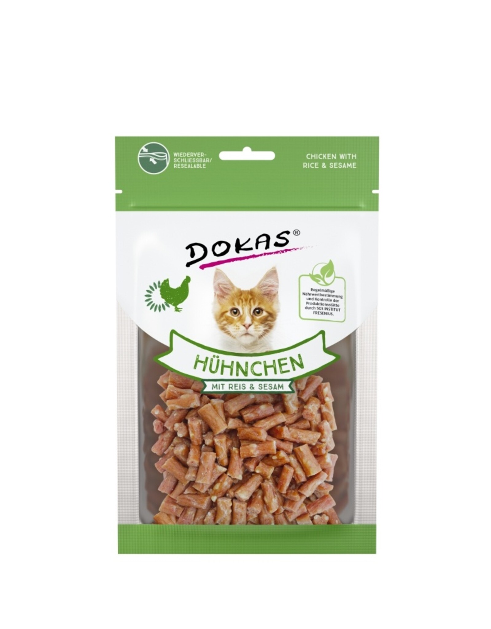 Dokas Dokas Cat Snack Hühnchen mit Reis und Sesam 70g