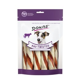 Dokas Dokas Kau-Twister Rinderhaut, Entenherz & Entenbrust 200g