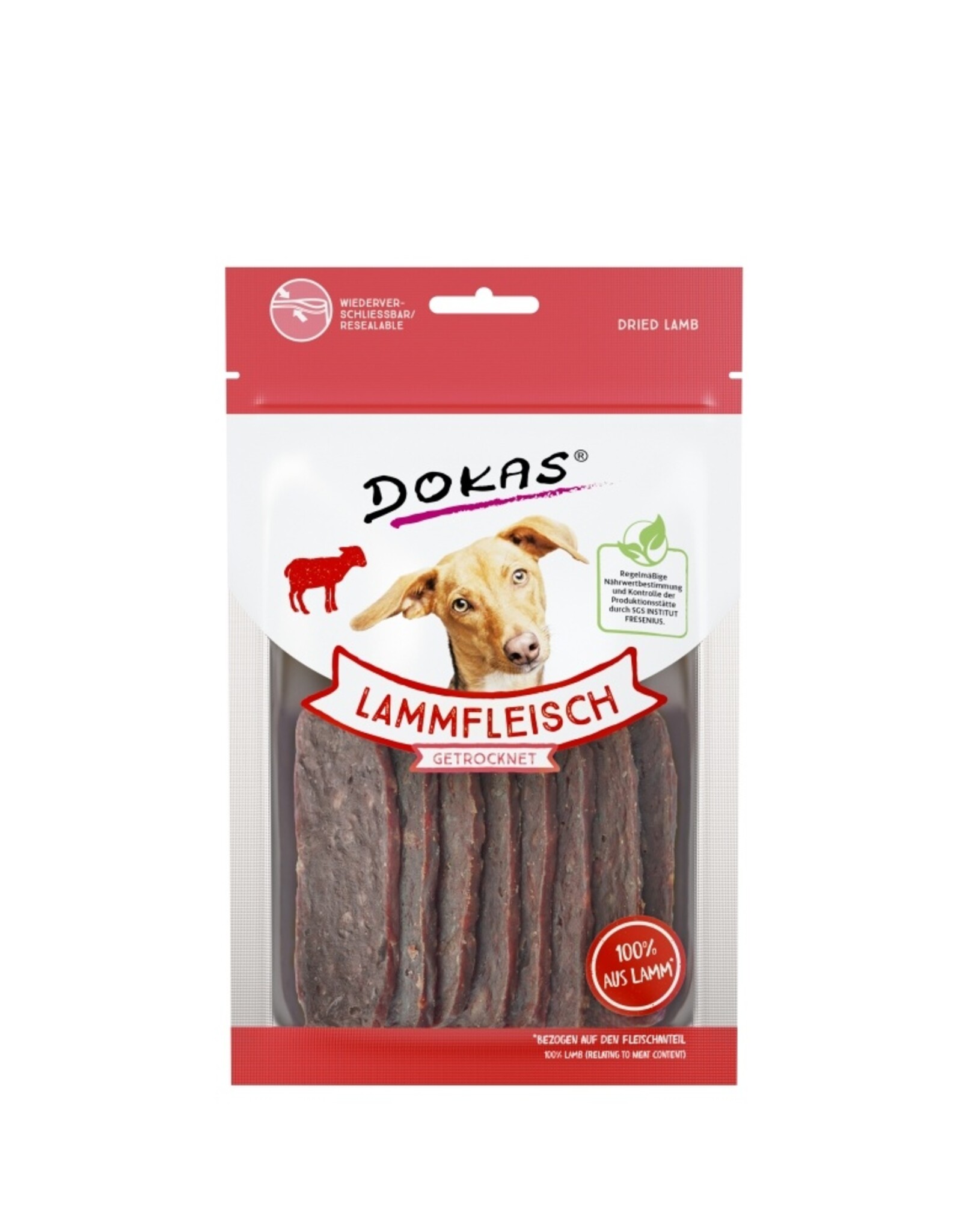 Dokas Dokas Hunde Snack Lammfleisch getrocknet 70 g