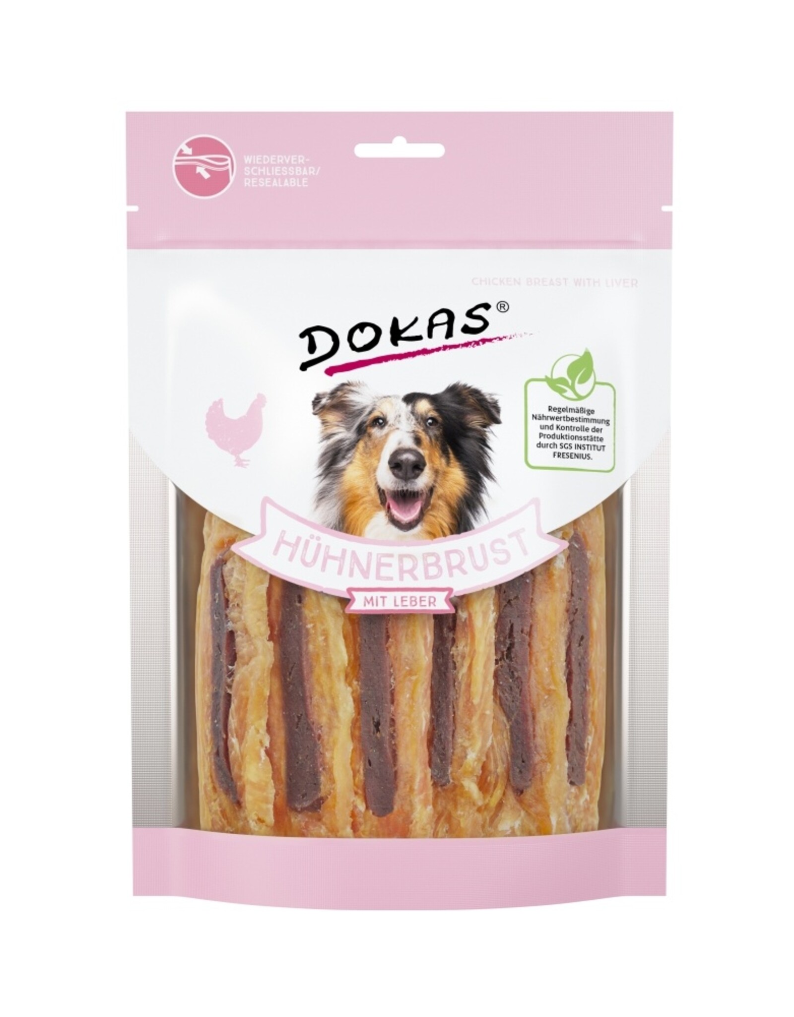 Dokas Dokas Hunde Snack Hühnerbrust mit Leber 220 g