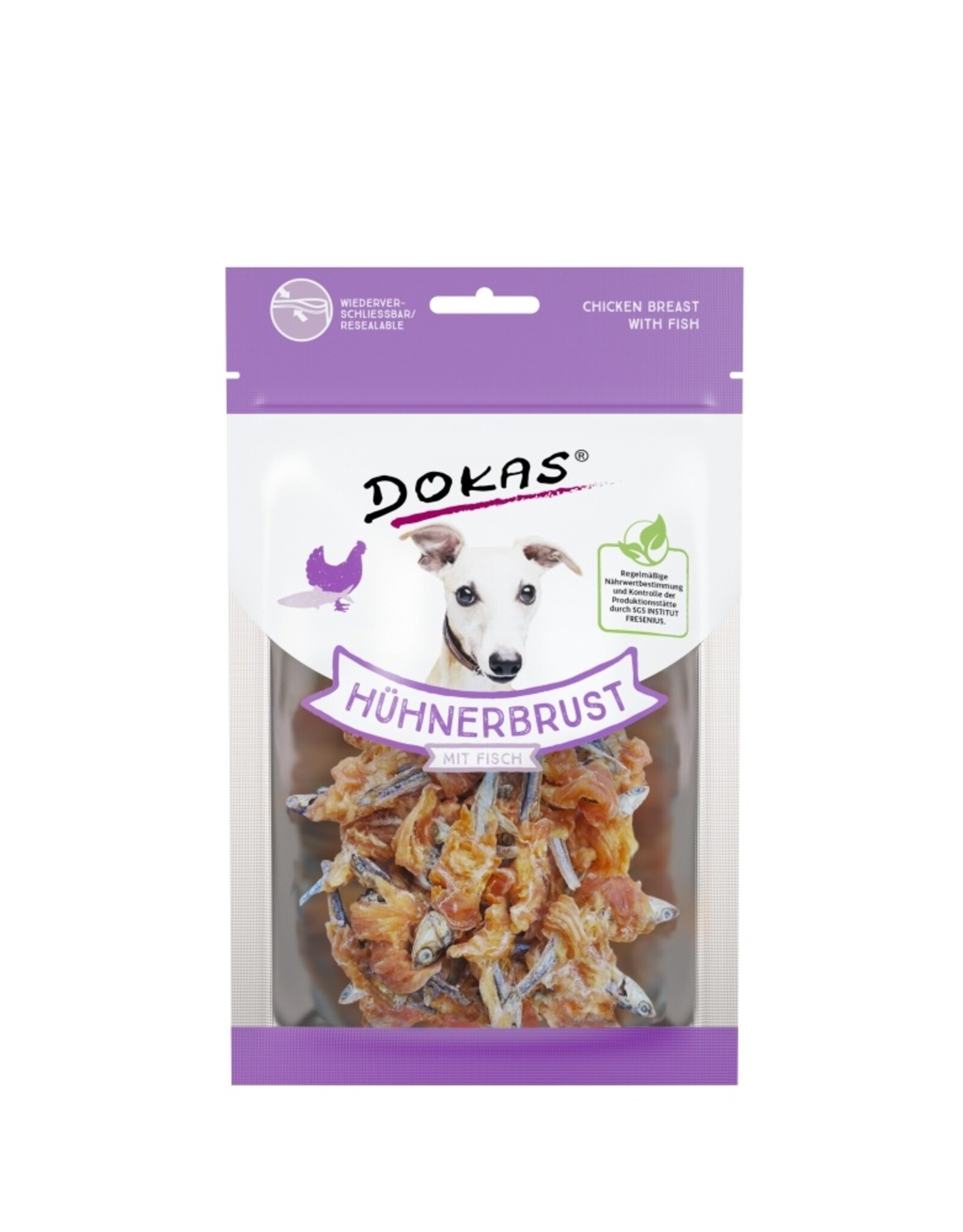 Dokas Dokas Hunde Snack Hühnerbrust mit Fisch 70 g