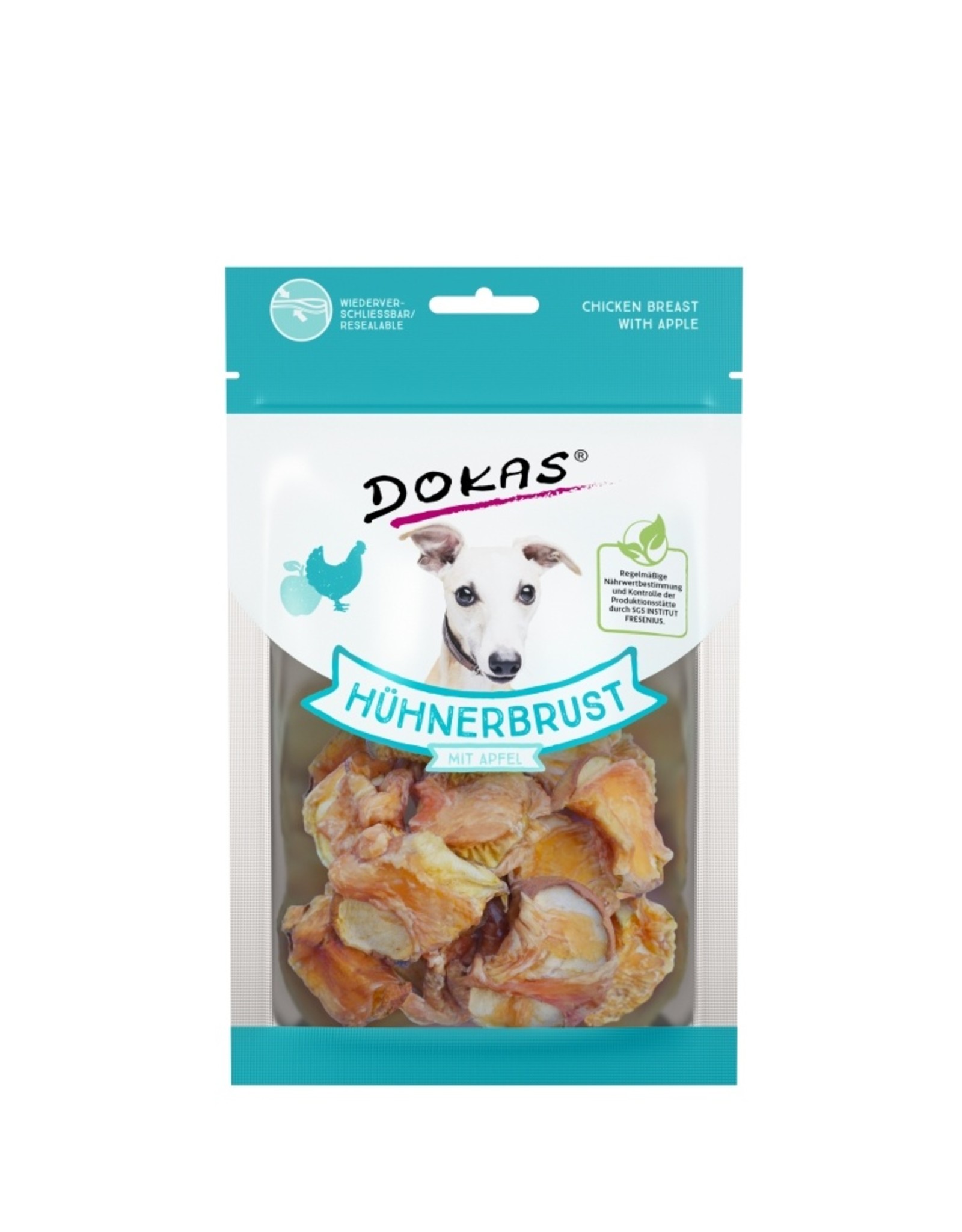 Dokas Dokas Hunde Snack Hühnerbrustfilet mit Apfel 70 g