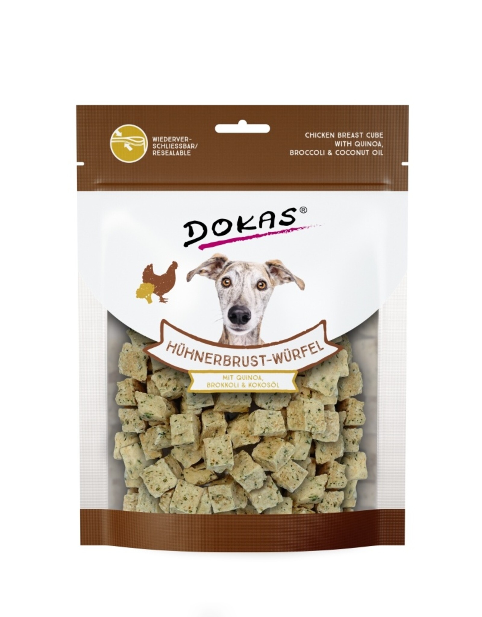 Dokas Dokas Hühnerbrust-Würfel mit Quinoa, Brokkoli 150g