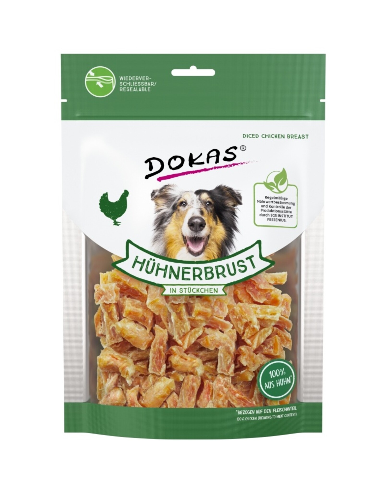 Dokas Dokas Hunde Snack Hühnerbrustfilet in Stückchen 200 g