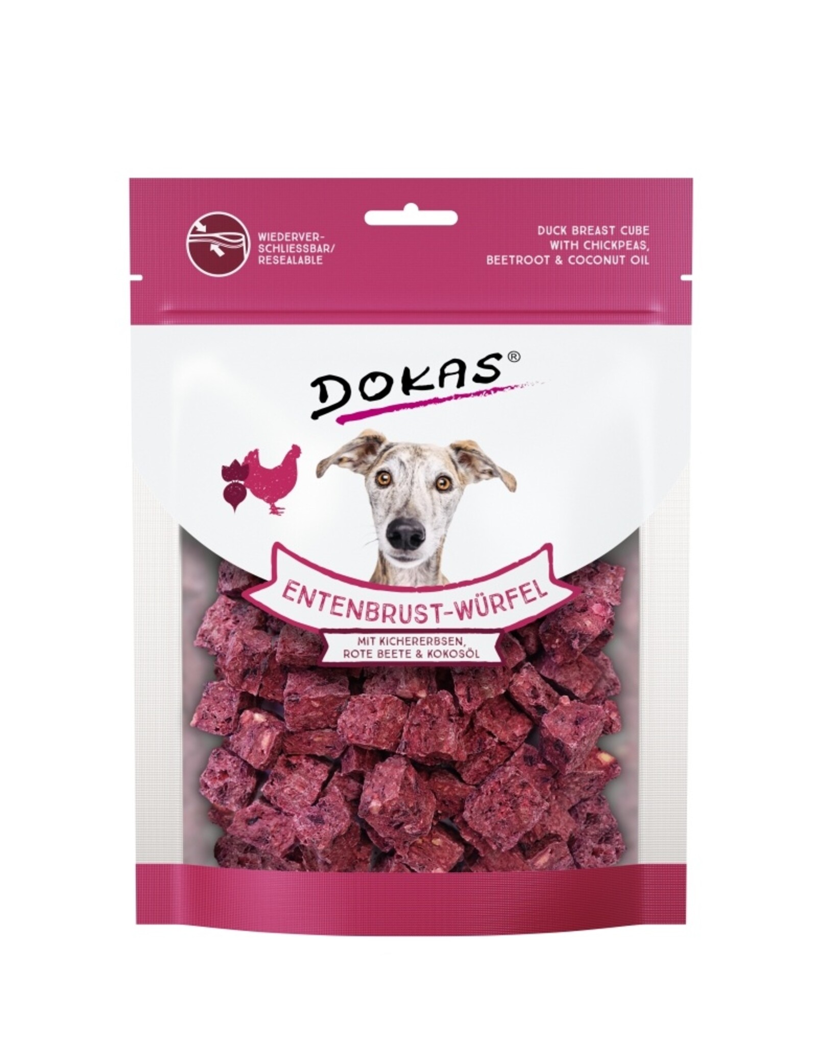 Dokas Dokas Entenbrust-Würfel, Kichererbsen, Rote Beete 150 g