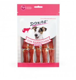 Dokas Dokas Hunde Snack 5 cm Kauknochen mit Ente 12 Stück