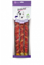 Dokas Dokas Hunde Snack 1 m Kaurolle aus Rinderhaut mit Ente 315g