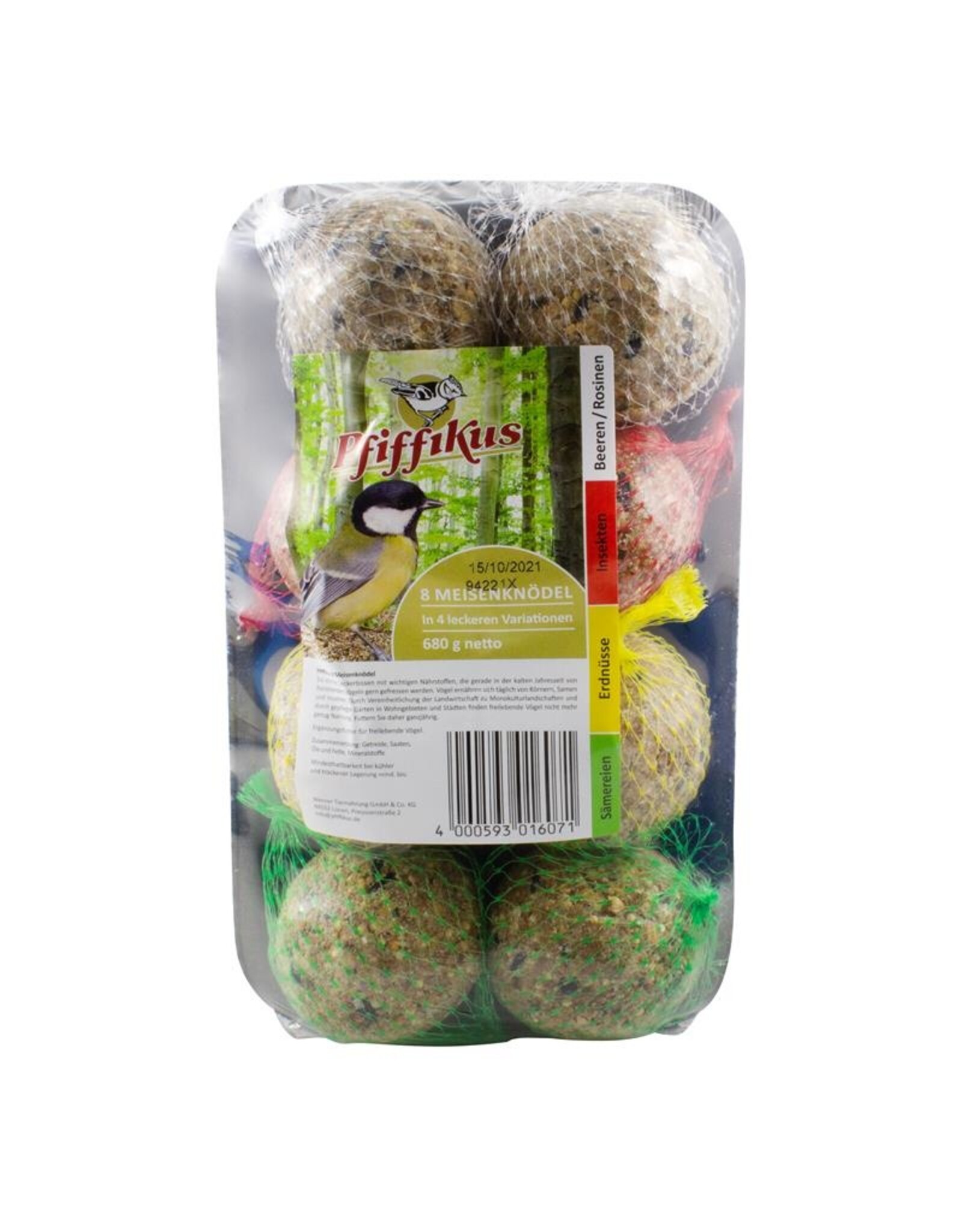 Pfiffikus Pfiffikus Meisenknödel 4 Variationen 12 x 8 Stück