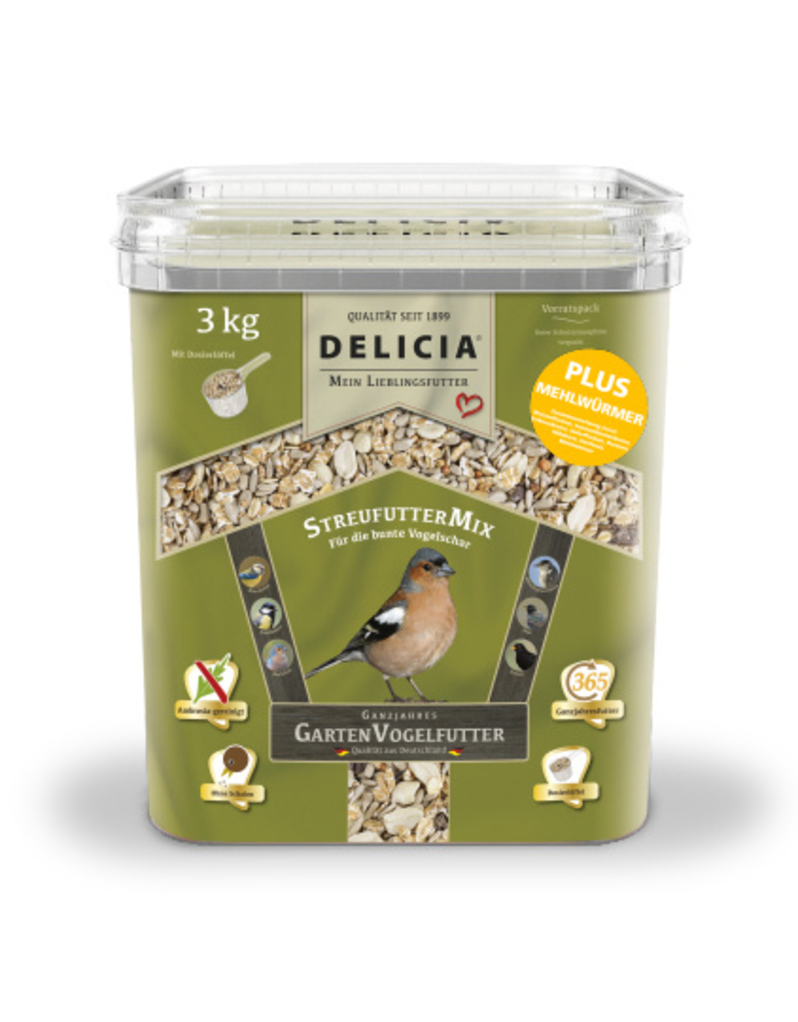 Frunol Delicia DELICIA StreufutterMix plus Mehlwürmer 3kg
