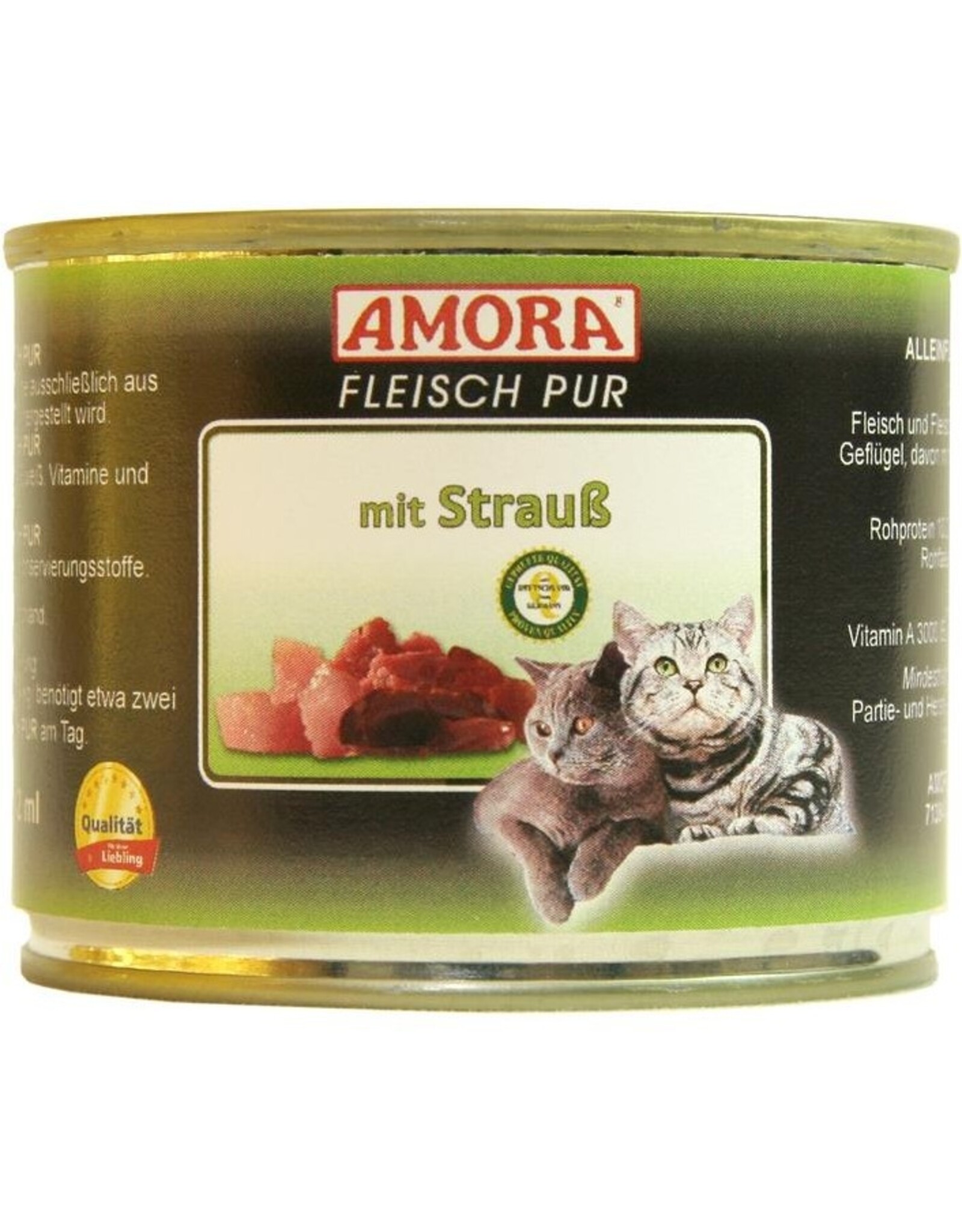 AMORA AMORA Fleisch pur mit Strauß