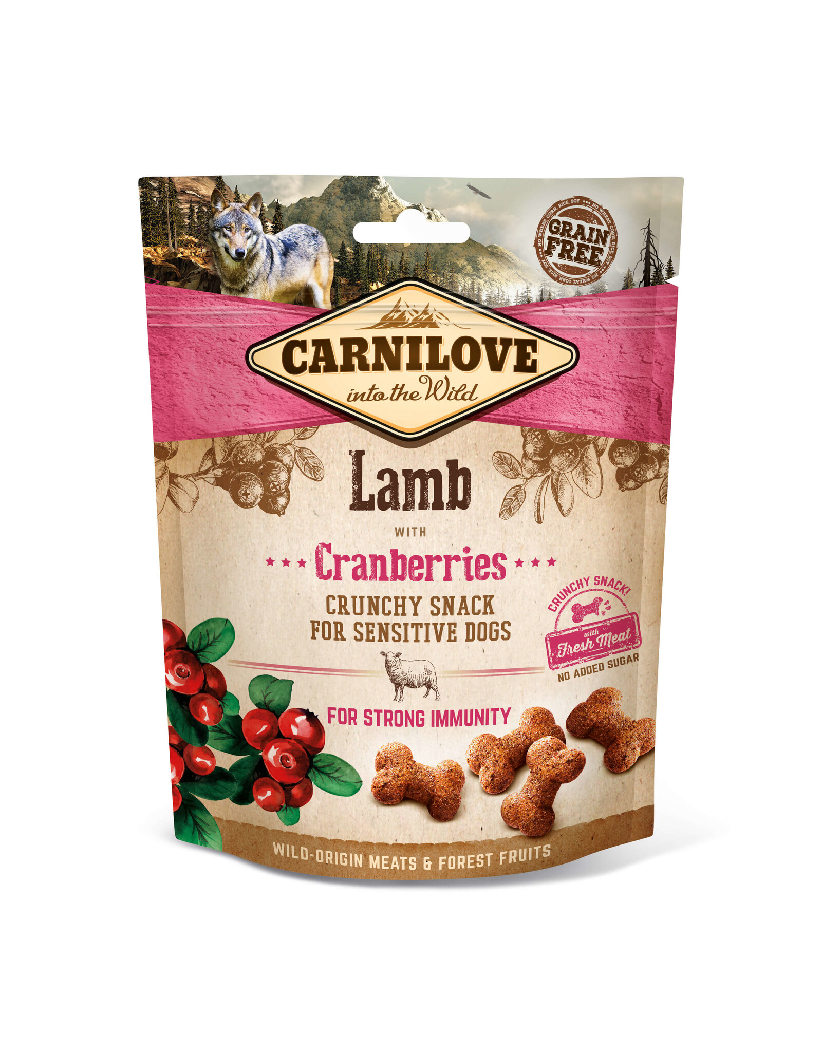 Carnilove Carnilove Dog Crunchy Snack - Lamb/Cranberries 200g