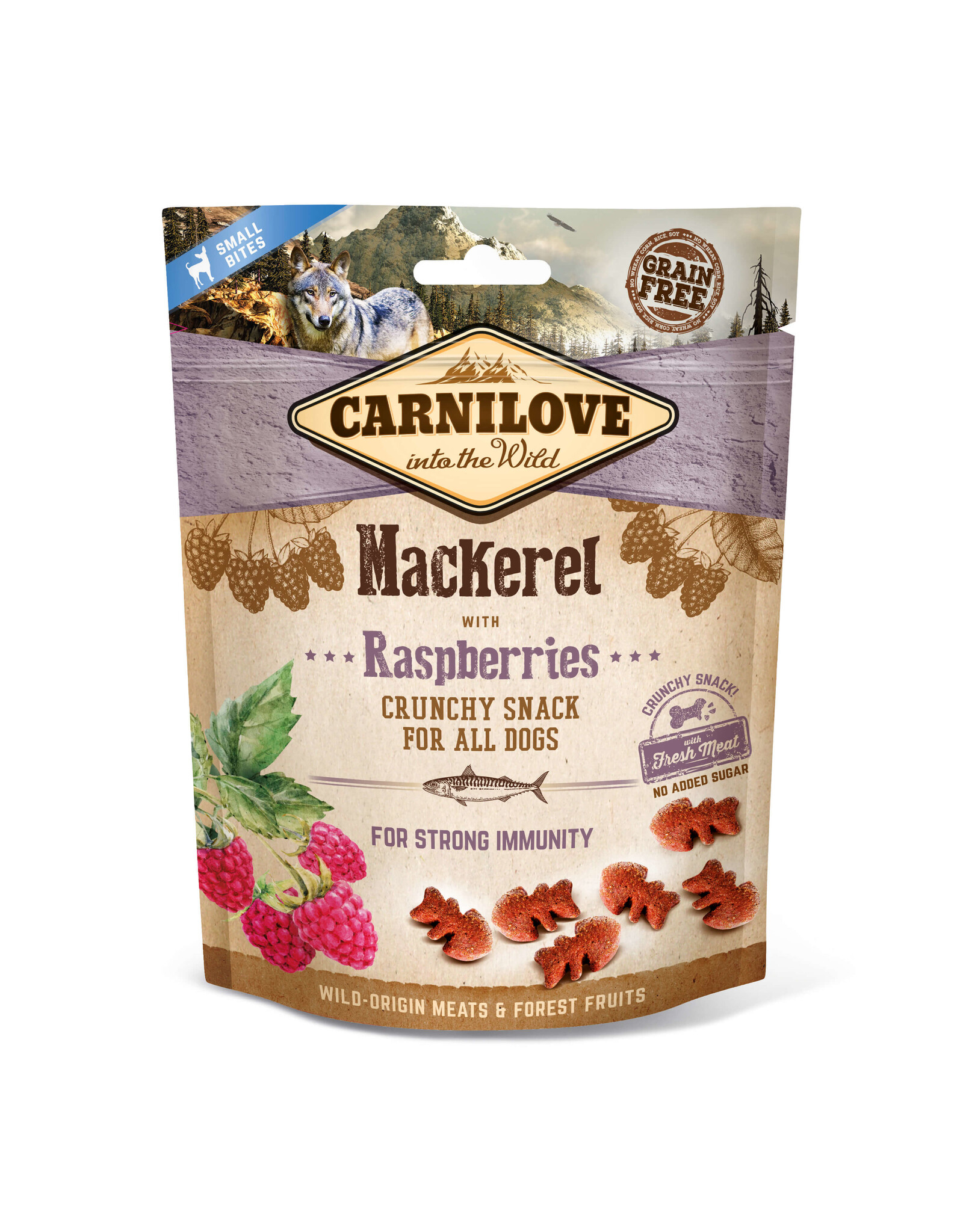 Carnilove Dog Crunchy Snack - Mackerel with Raspberries 200g