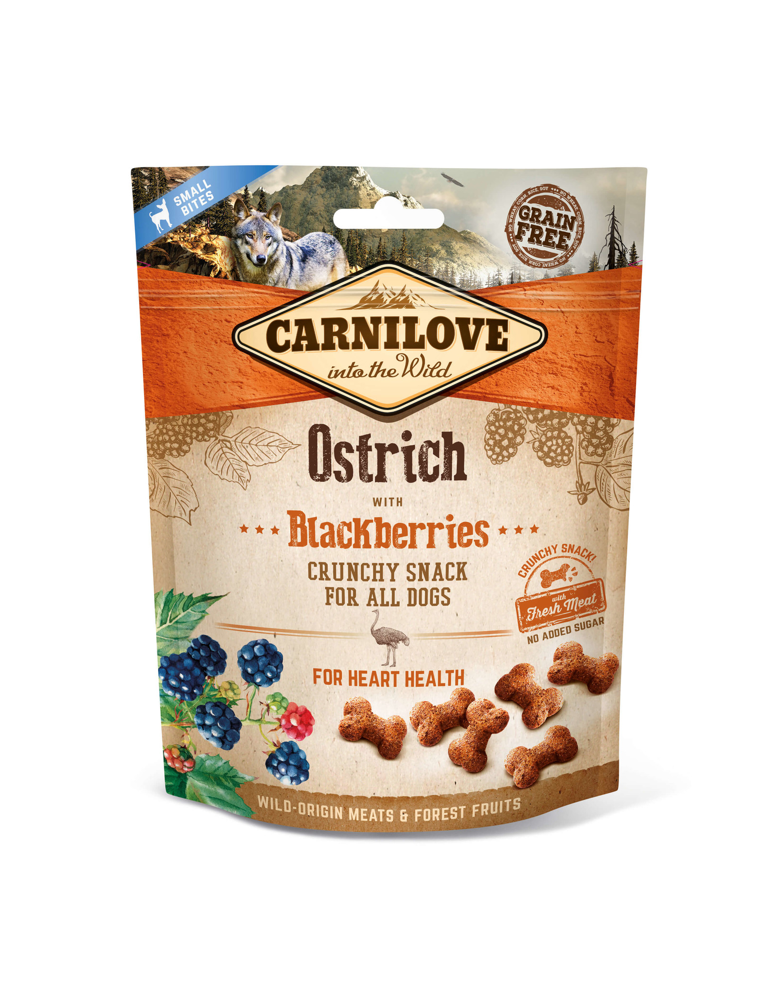 Carnilove Carnilove Dog Crunchy Snack - Ostrich/Blackberries 200g