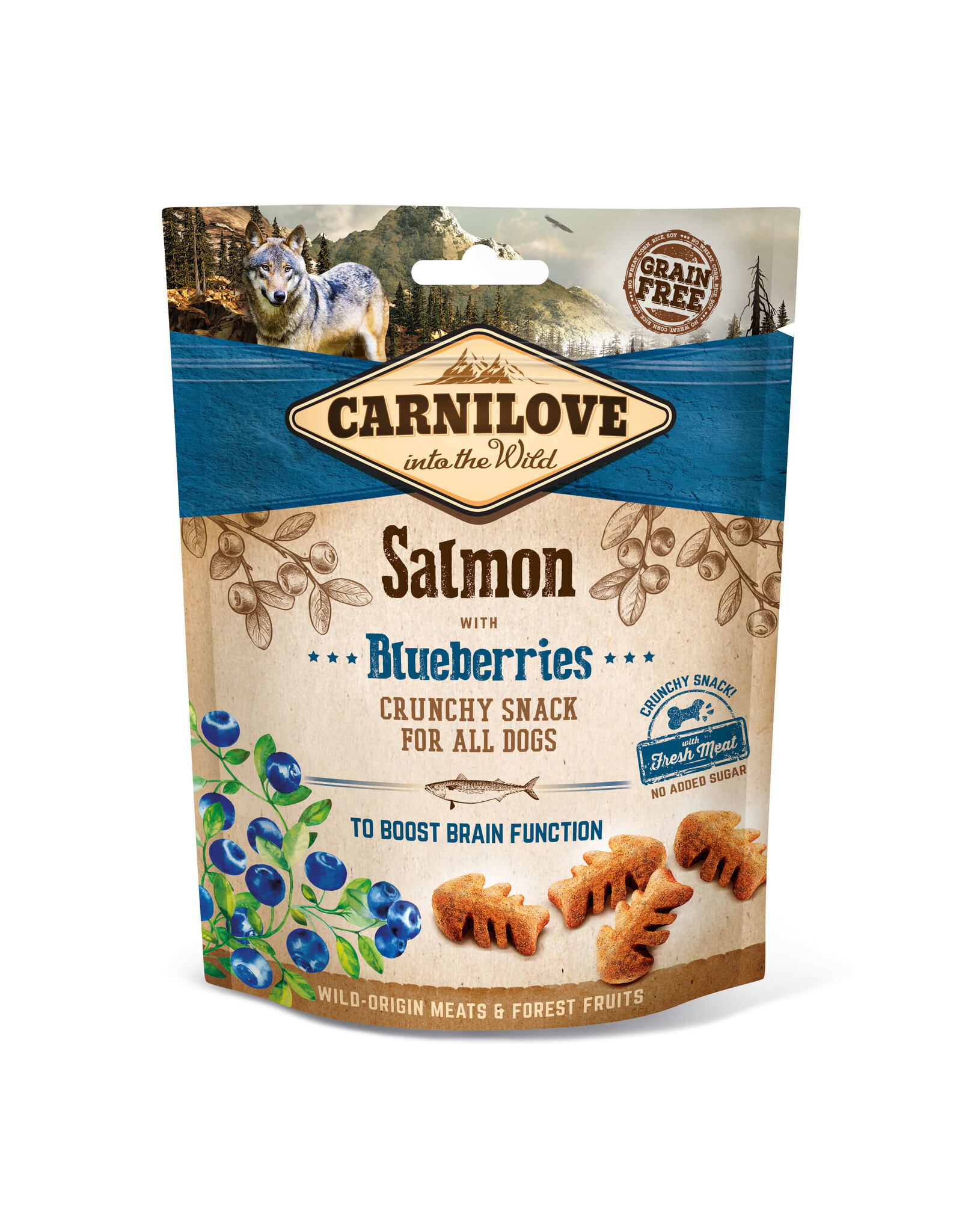 Carnilove Carnilove Dog Crunchy Snack - Salmon with Blueberries 200g