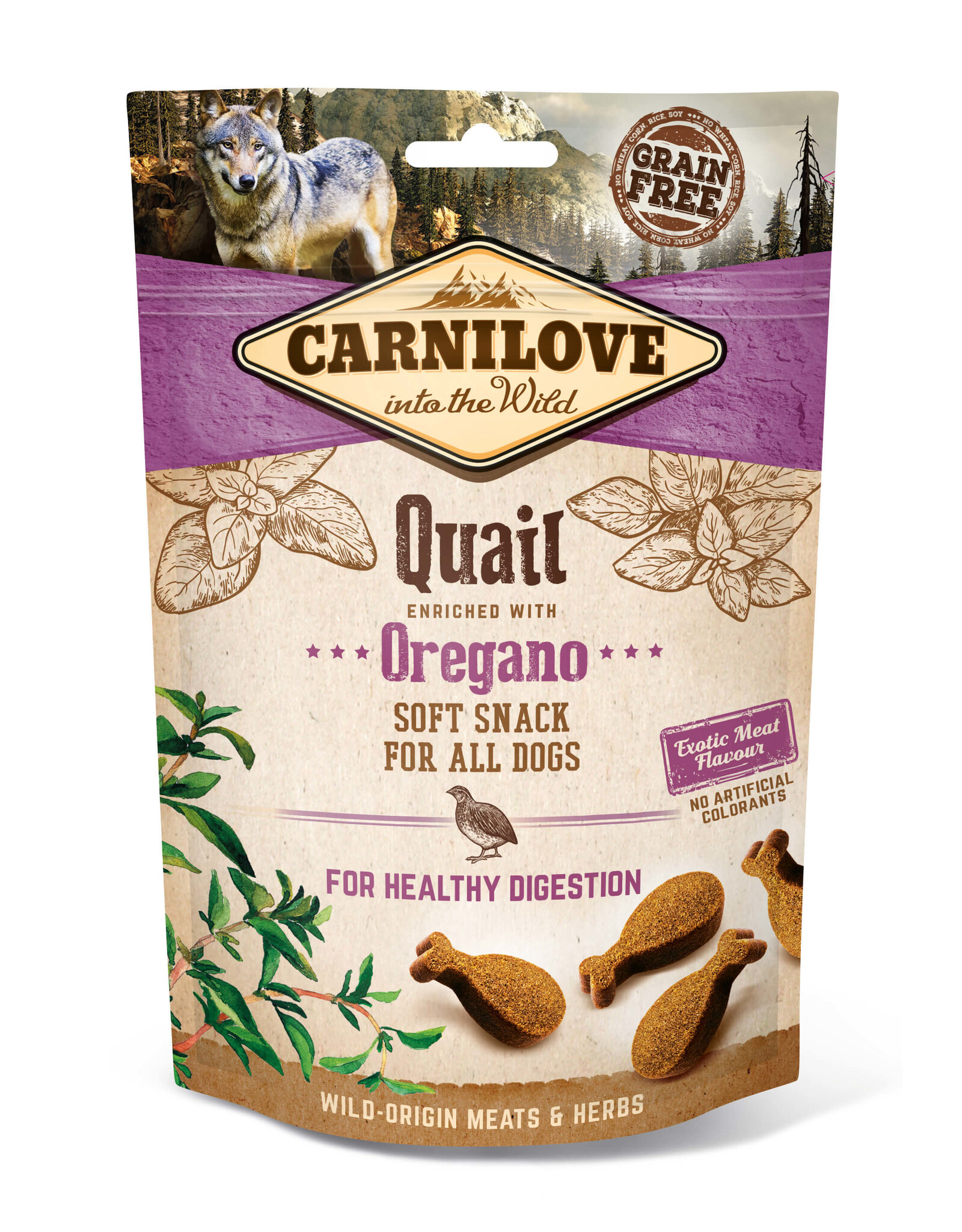 Carnilove Carnilove Dog Soft Snack - Quail with Oregano 200g