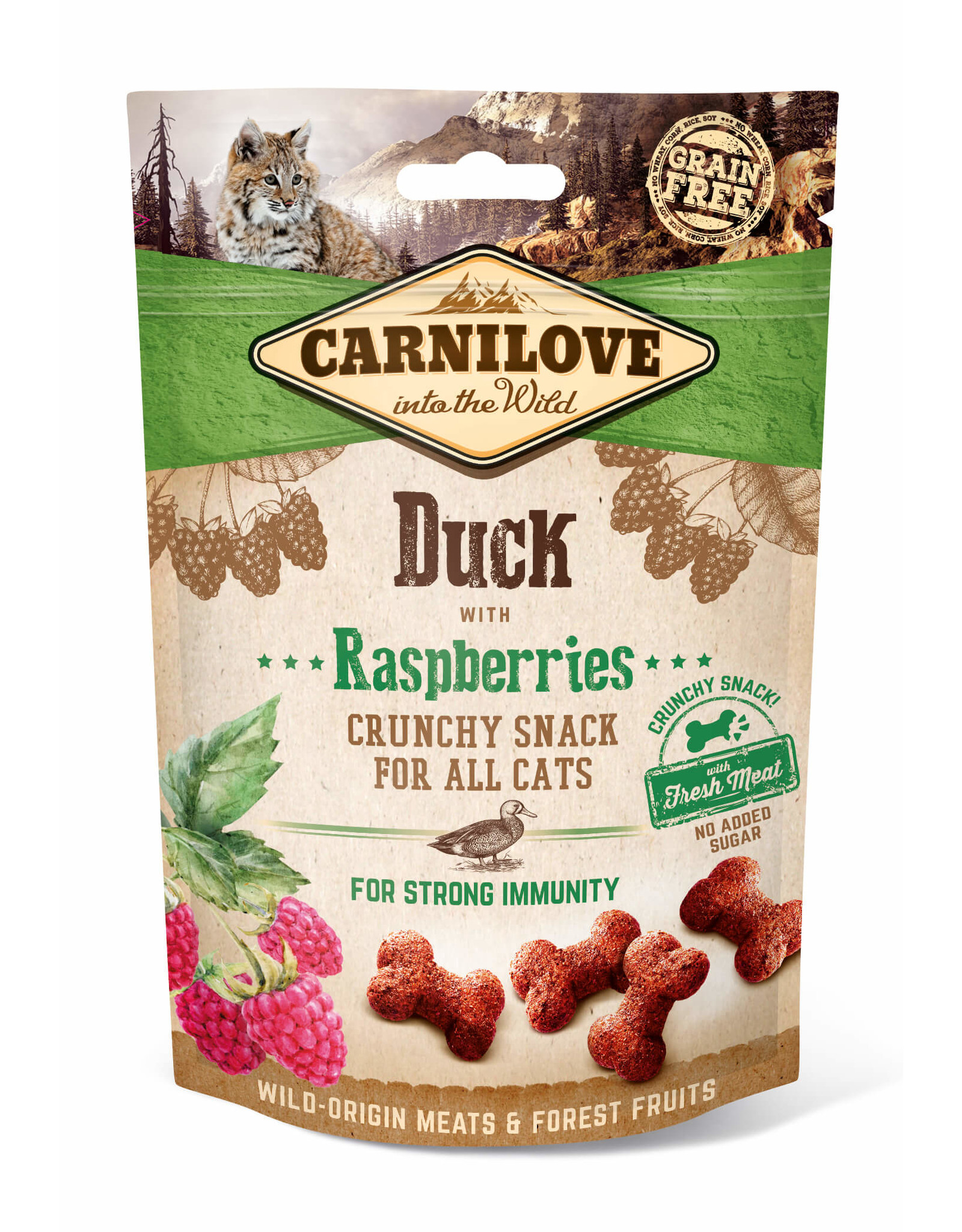 Carnilove Carnilove Cat Crunchy Snack - Duck with Raspberries 50g