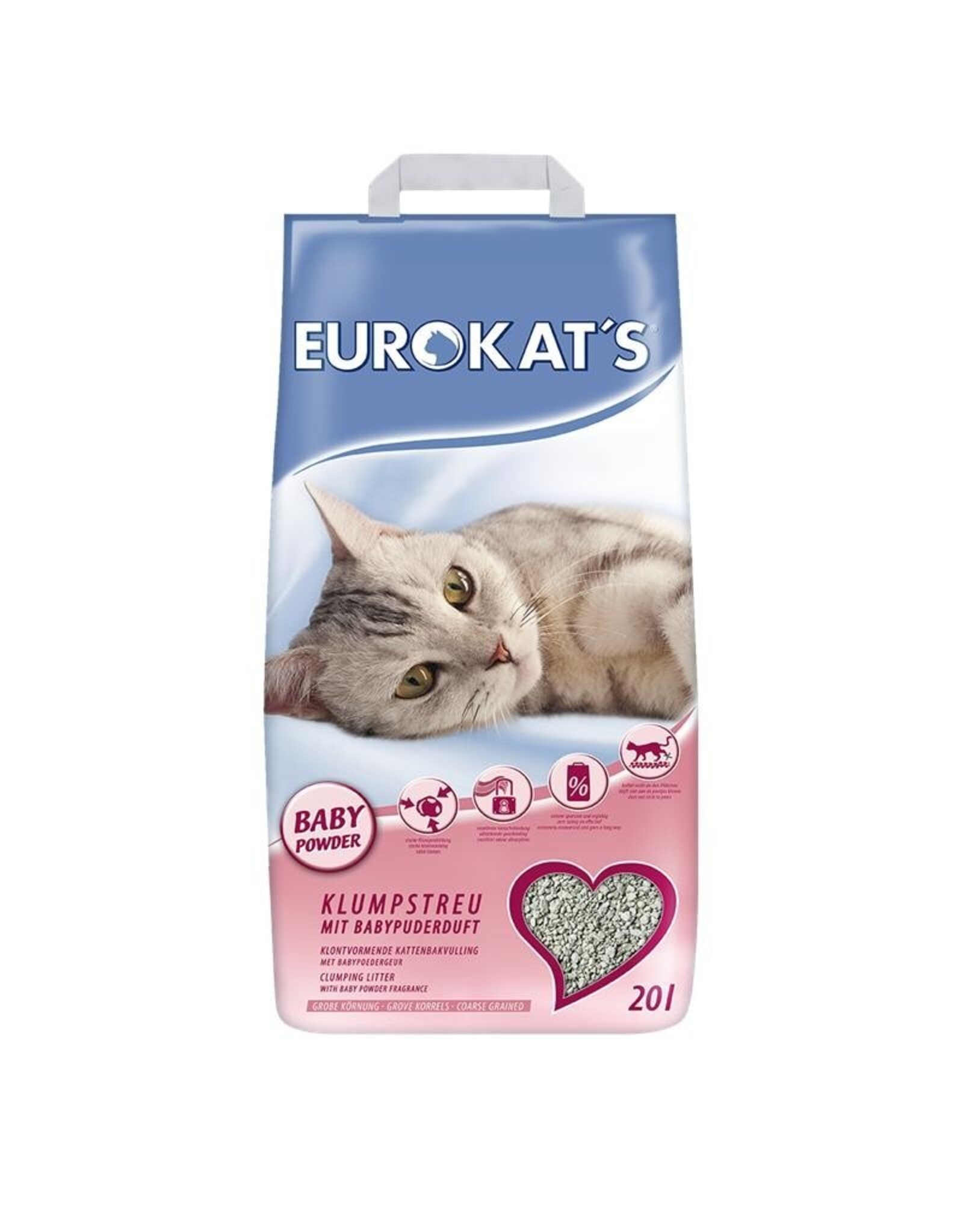 Gimpet Eurokats Katzenstreu mit Babypuder 20l