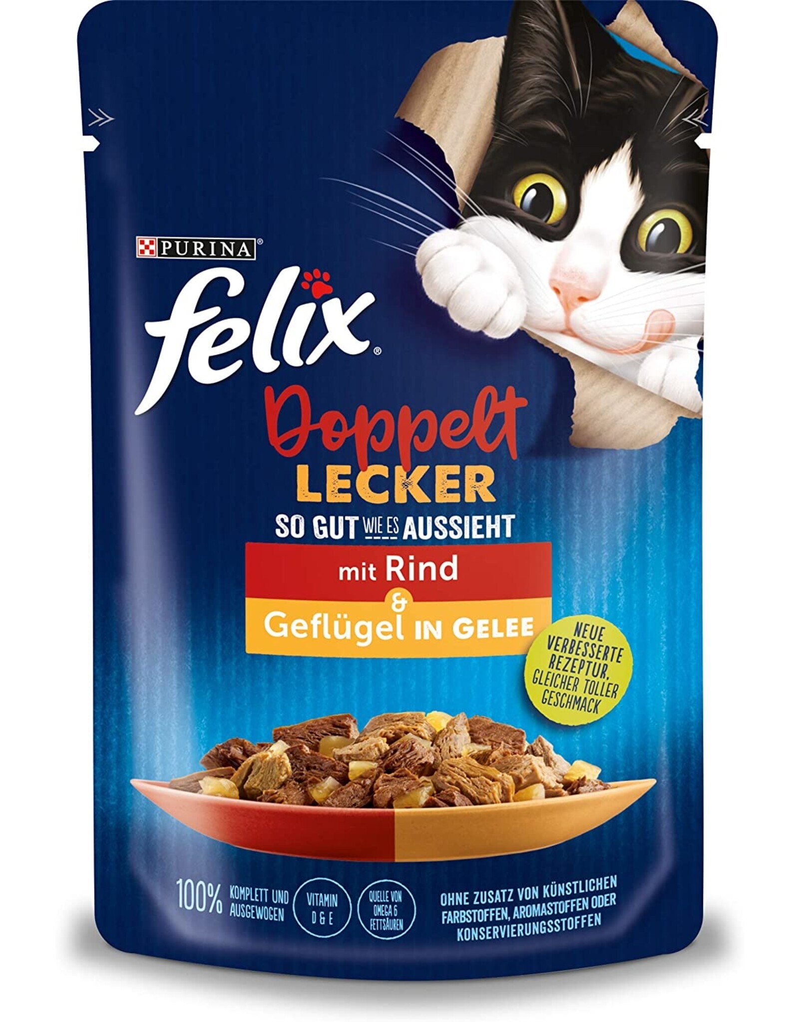 Felix Felix SGWEA doppelt lecker m.Rind & Geflügel 85g