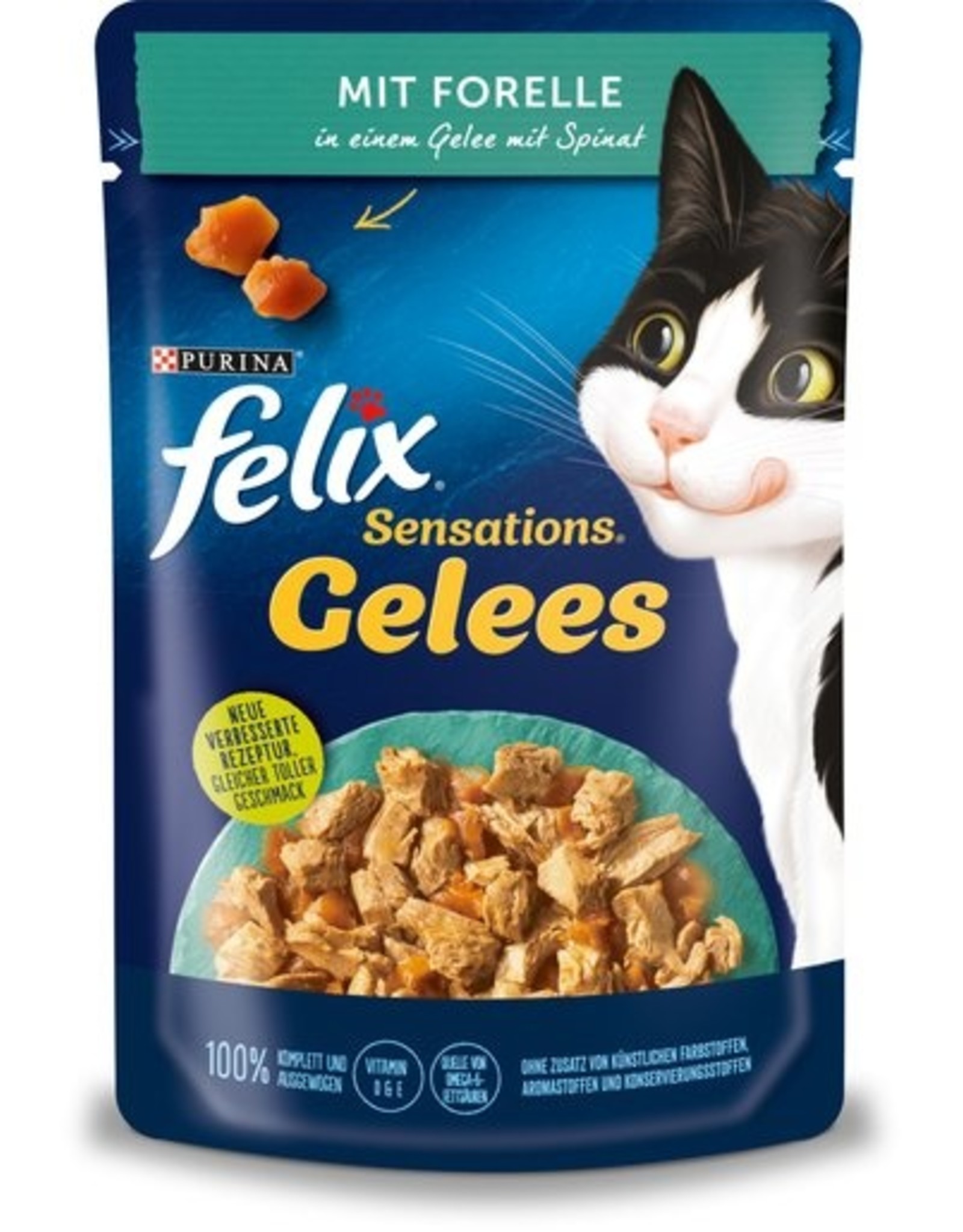 Felix Felix Sensations Gelees mit Forelle & Spinat 85g