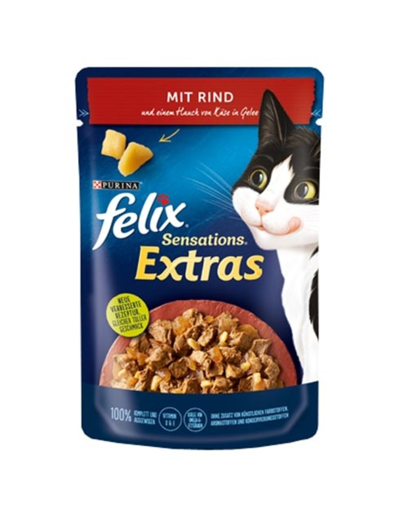Felix Felix Sensations Extras mit Rind und Hauch Käse 85g