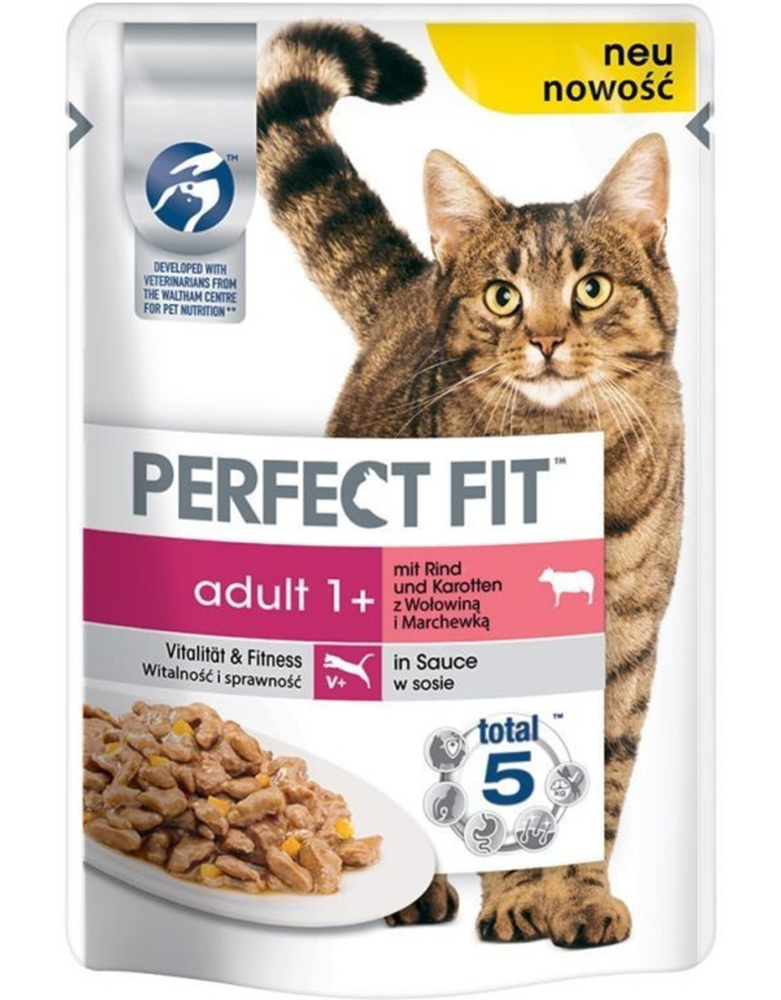 Perfect Fit Perfect Fit Cat Portionsbeutel Adult Rind 12 x 85g