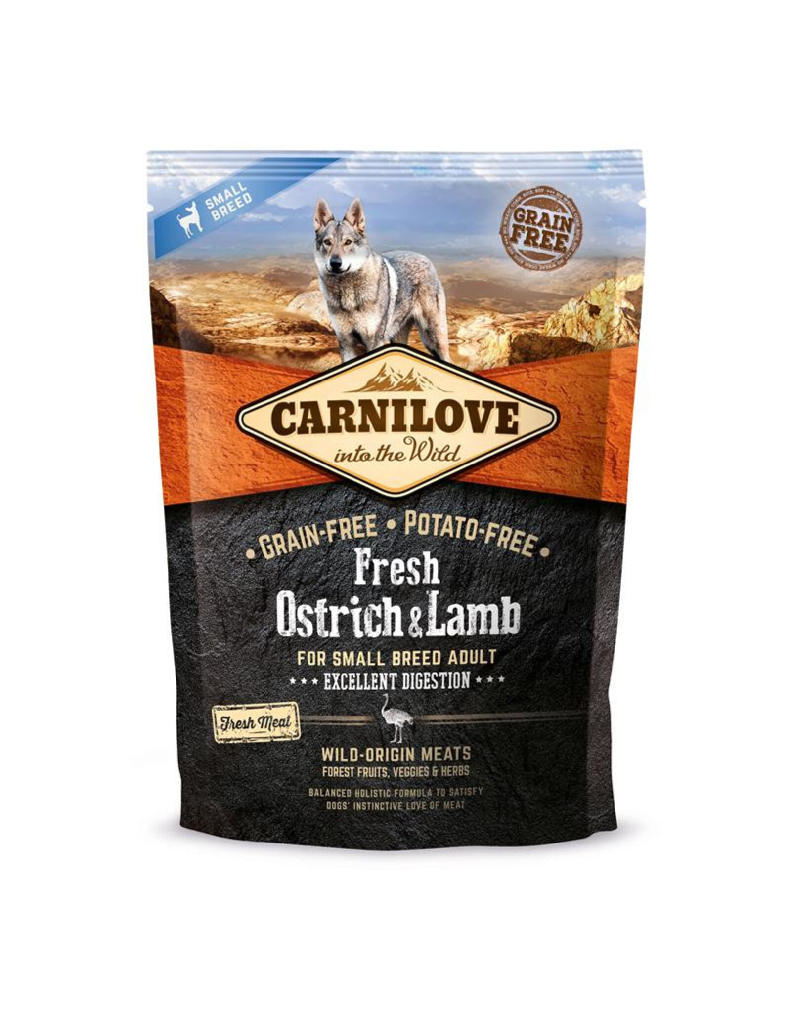 Carnilove Carnilove Dog Adult Fresh Small Breeds - Ostrich & Lamb 1,5kg