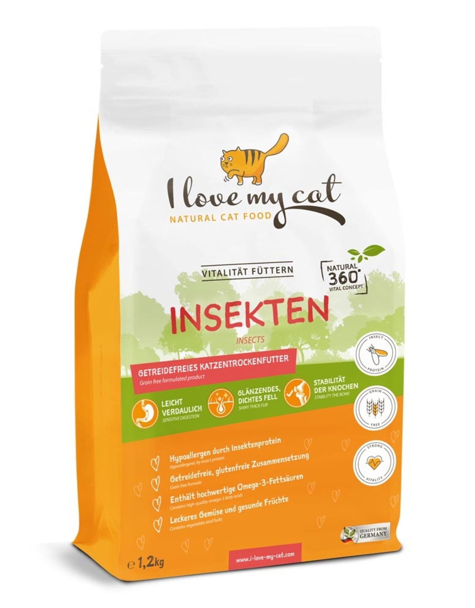 Bellfor I love my cat mit Insektenprotein 1,2kg