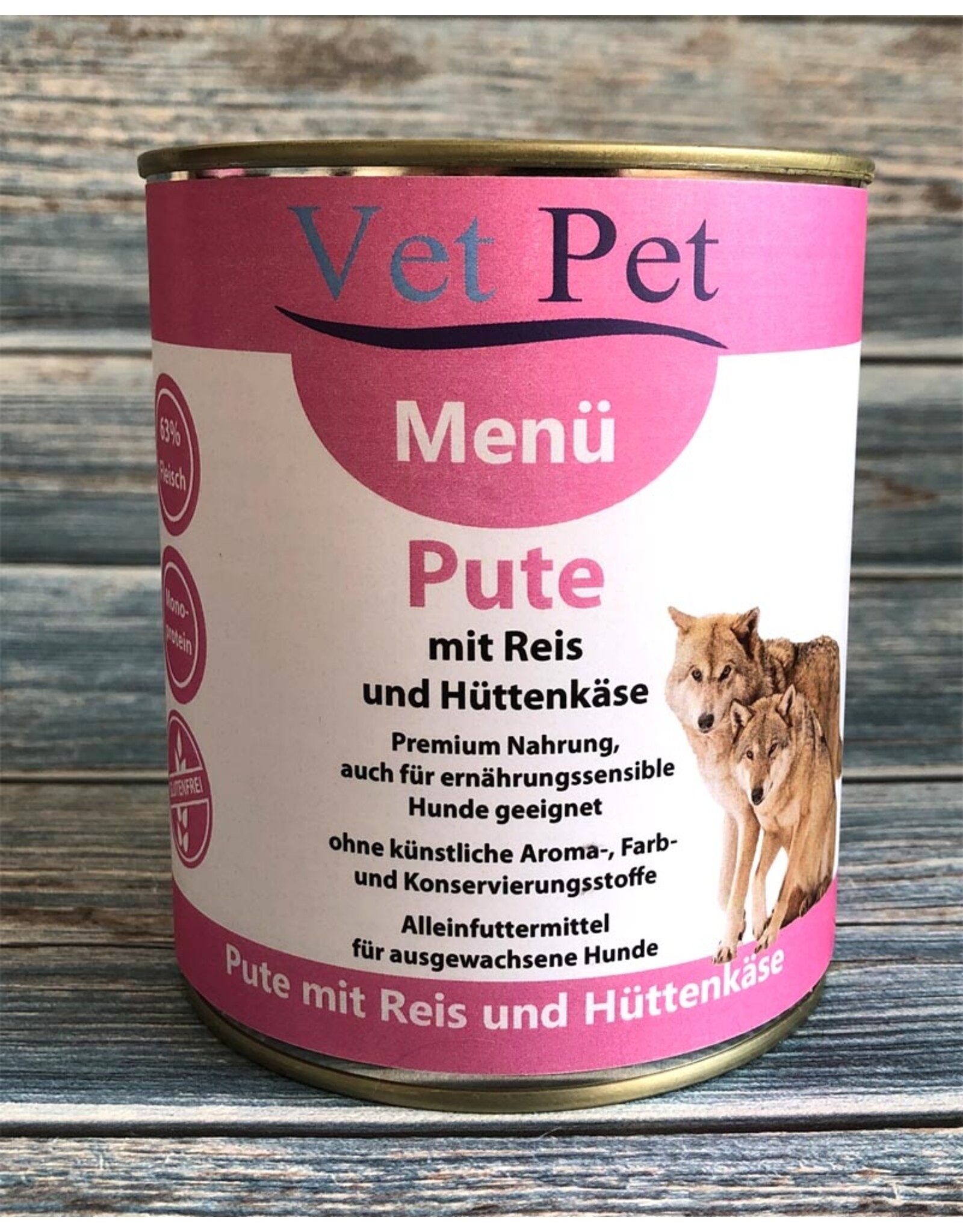 Vet Pet Pute Reis und Hüttenkäse