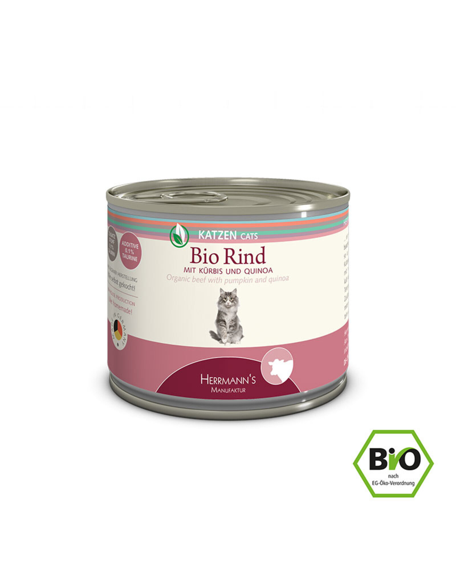 Herrmanns Herrmanns Bio Rind mit Kürbis und Quinoa für die Katze
