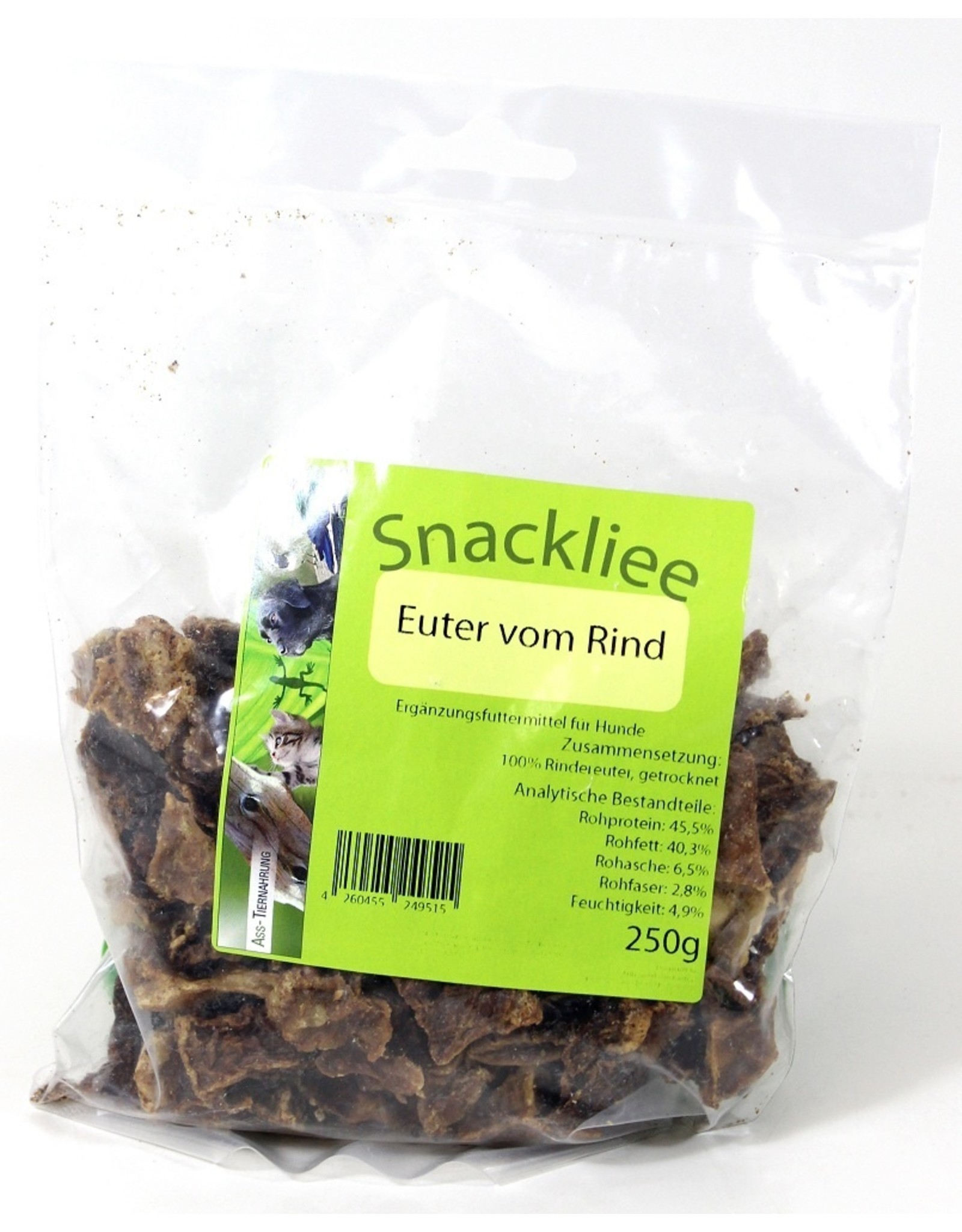 Snackliee Snackliee Euter vom Rind getrocknet 250g