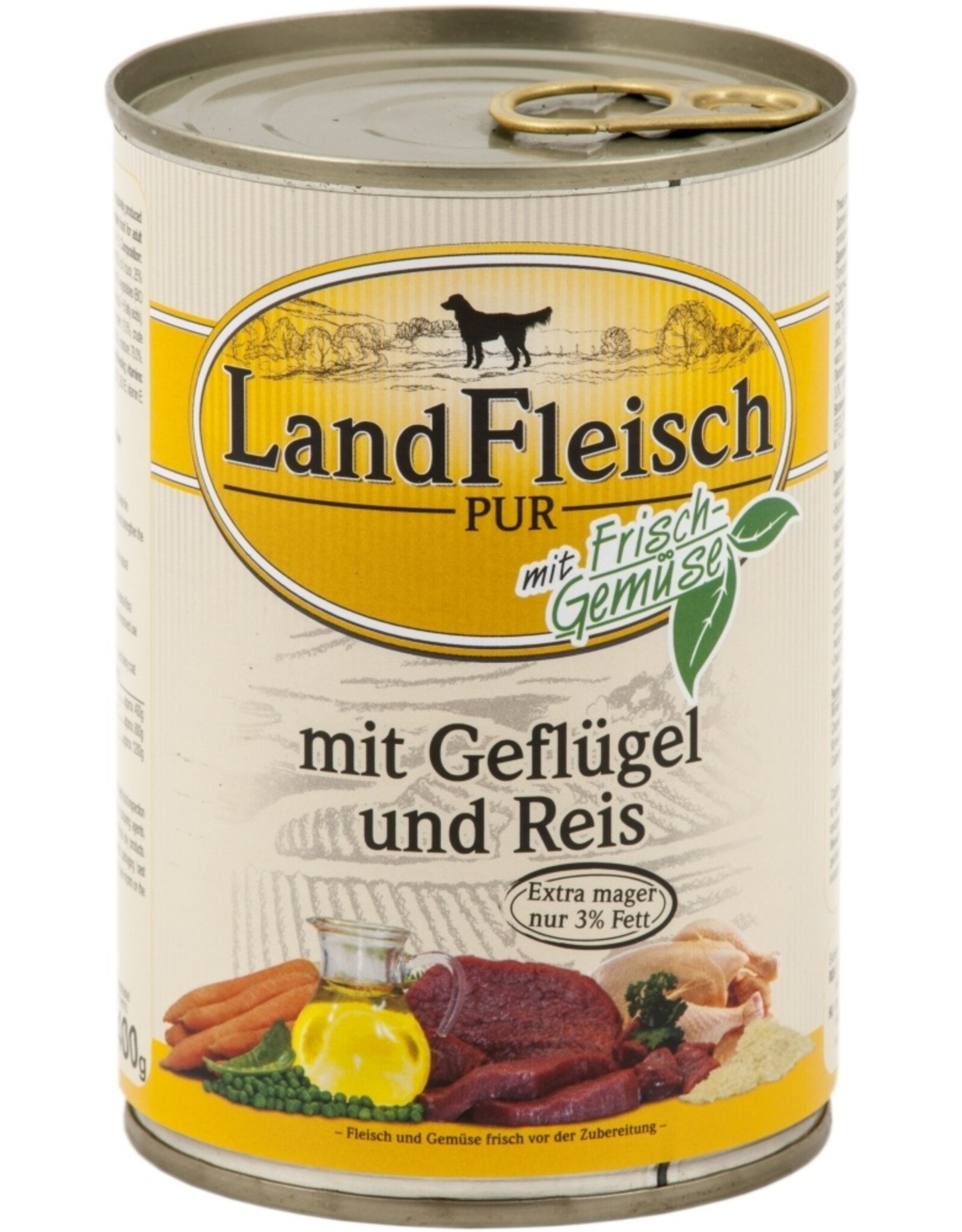 Landfleisch Landfleisch Dog Pur Geflügel & Reis extra mager