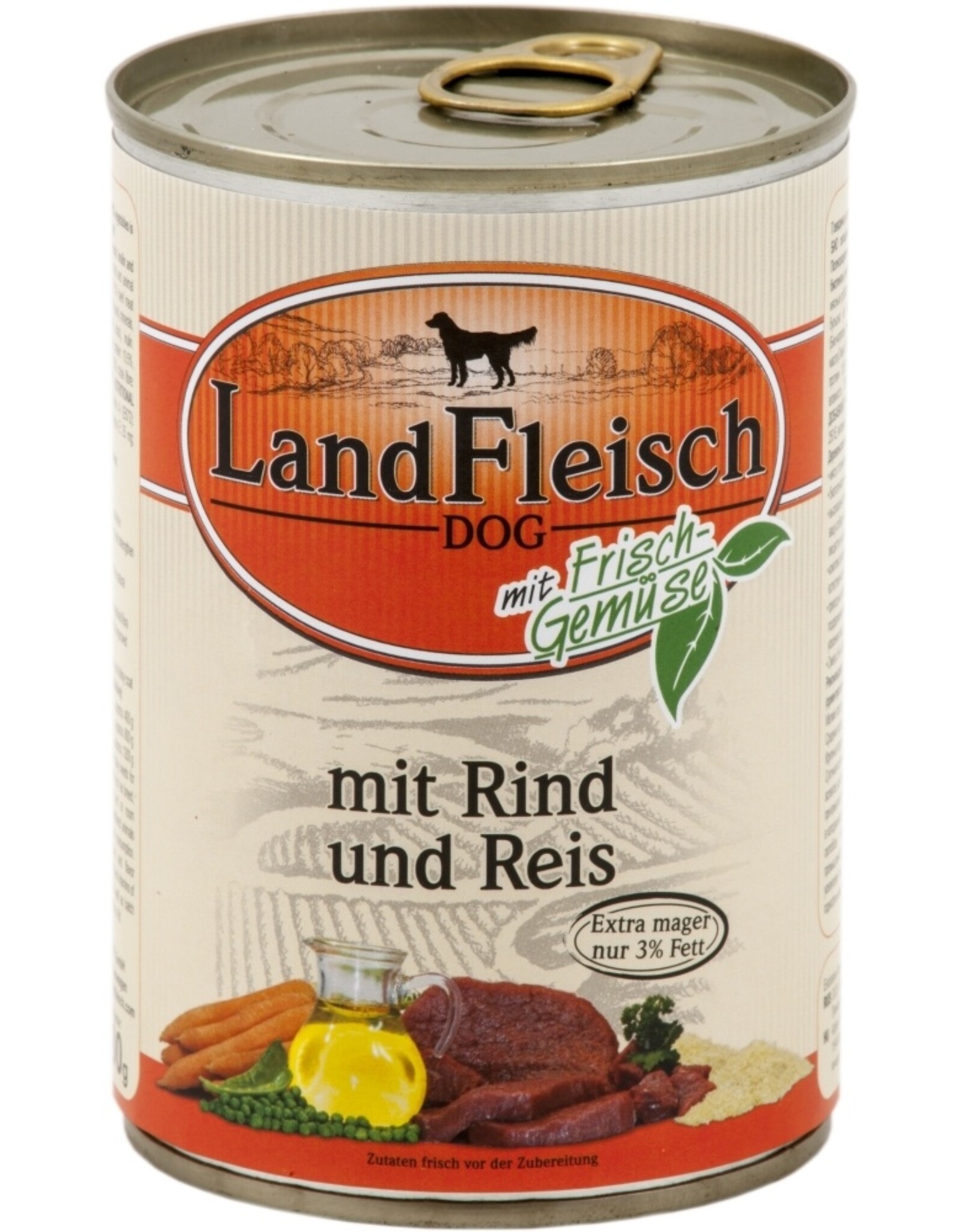 Landfleisch Landfleisch Dog Pur Rind&Reis extra mager