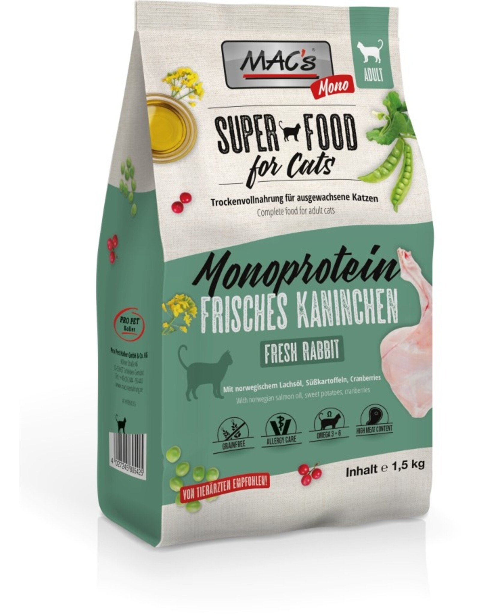 Mac´s Macs Cat Adult Monoprotein Kaninchen