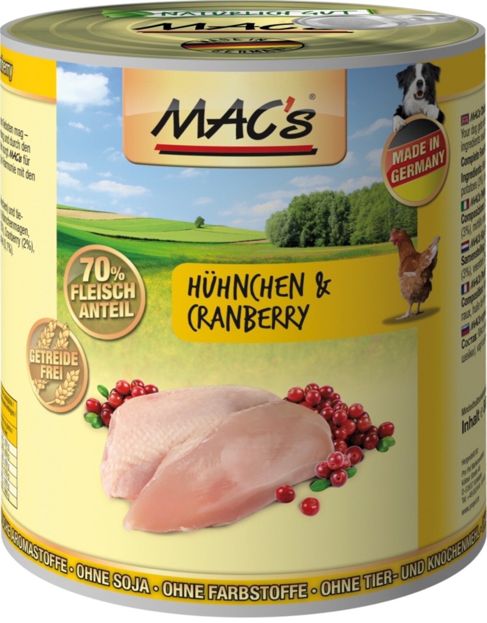 Mac´s Macs Dog Hühnchen & Cranberry 400g Dose