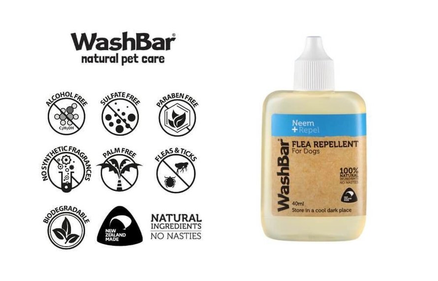 WashBar Flea Repellent, 100% natuurlijk.