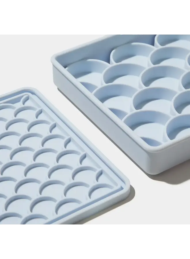 3-in-1 slowfeeder bowl ‘Fish Scale’ - Sky