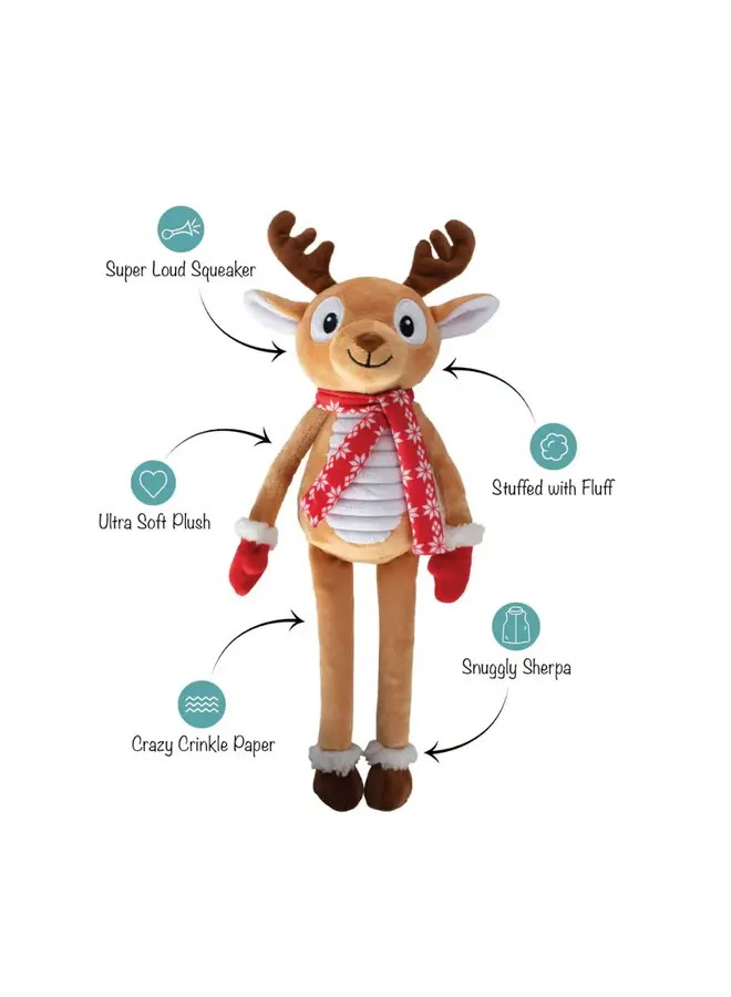Quite Fawned of Christmas Plush Deer Dog Toy